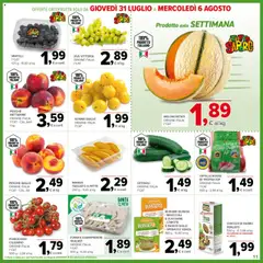 Volantino Todis del 24.07.2025 | Pagina: 11 | Prodotti: Patate, Uva, Mirtilli, Zucchine