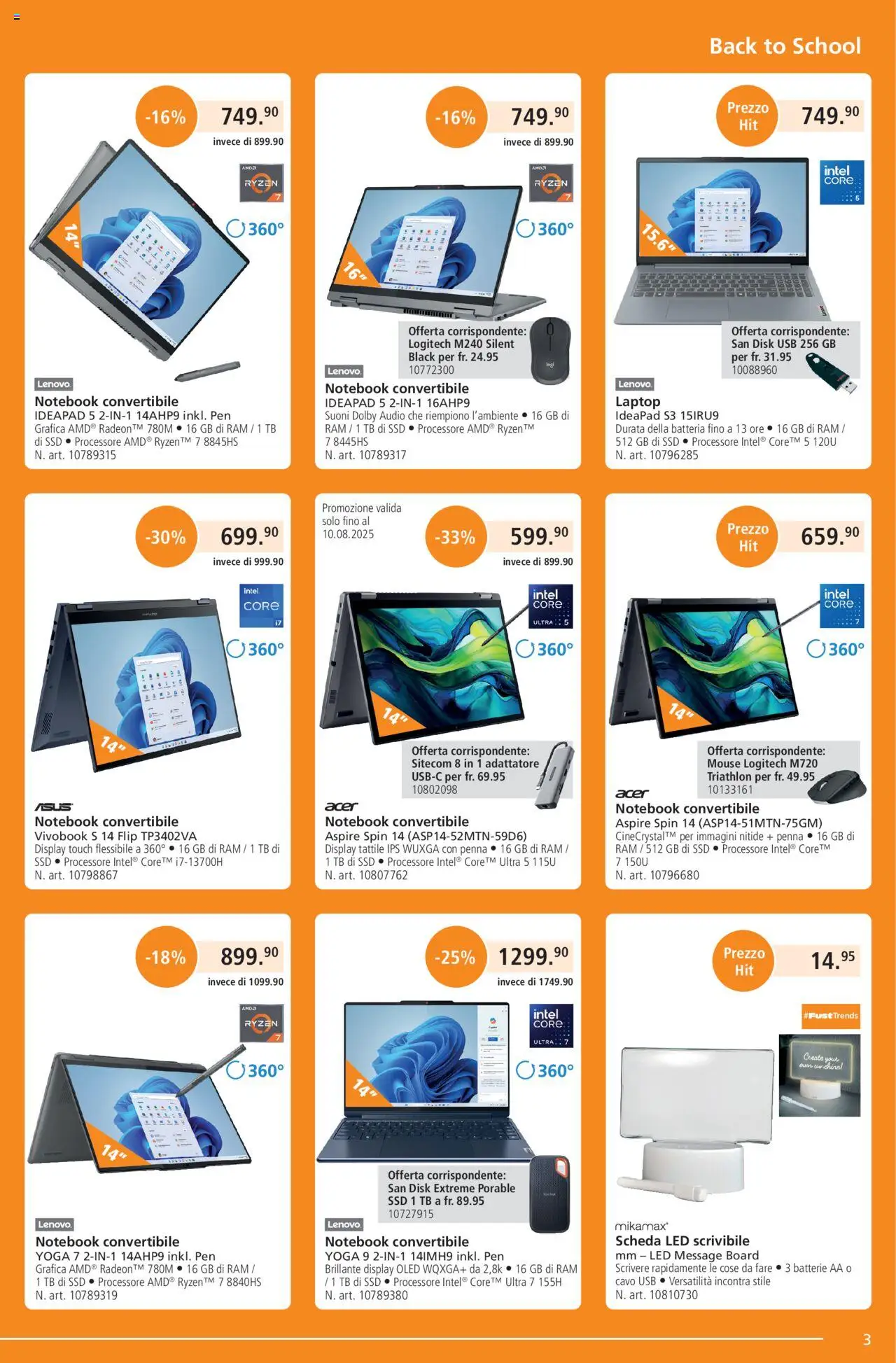 Fust Aktionen IT ab 28.07.2025 | Seite: 3 | Produkte: Batterie, Audio, Laptop, Notebook