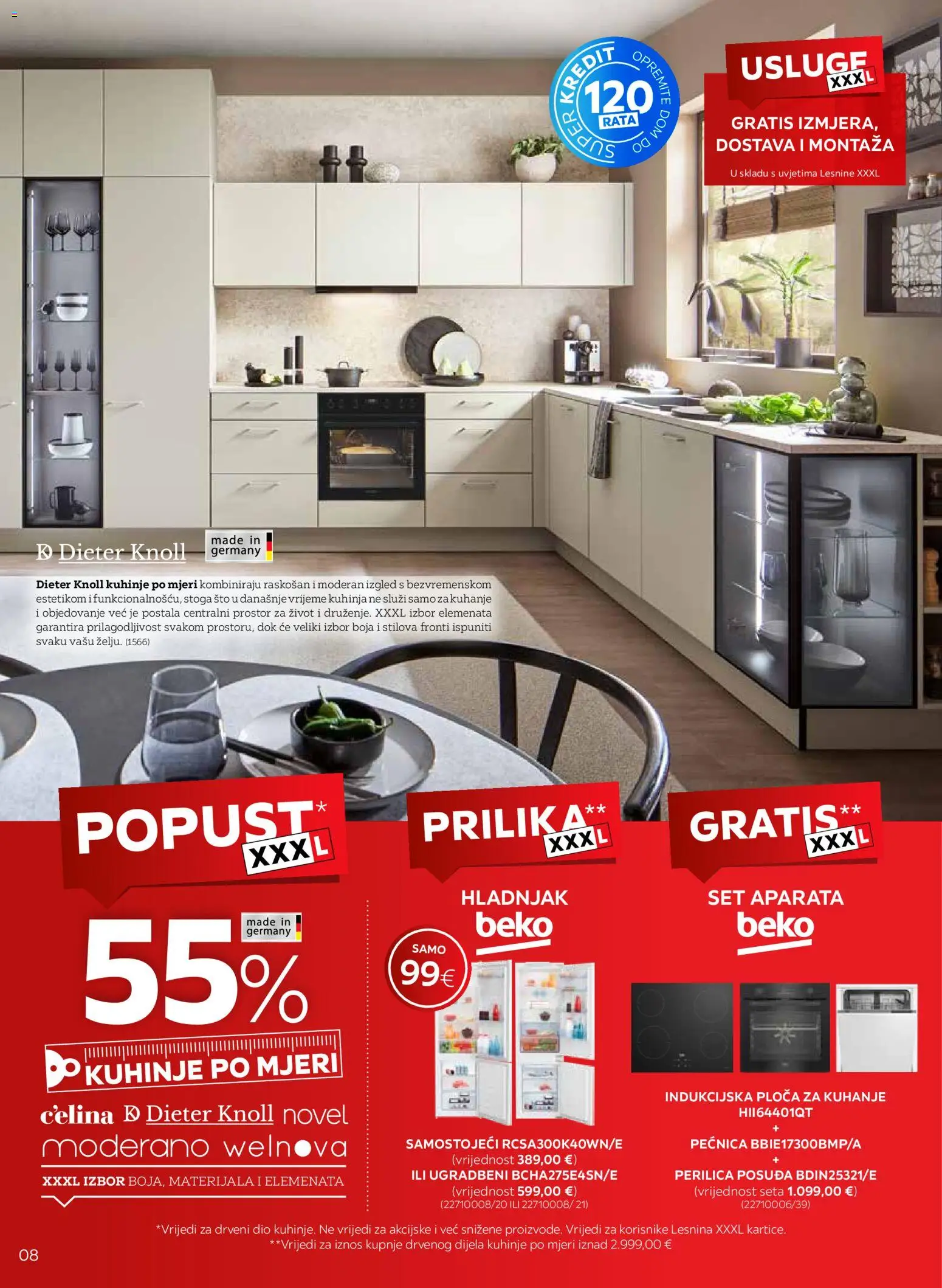 Lesnina katalog | vrijedi od 31.03.2026 | Stranica: 8 | Proizvodi: Perilica posuđa, Kuhinja, Pećnica, Ploča za kuhanje