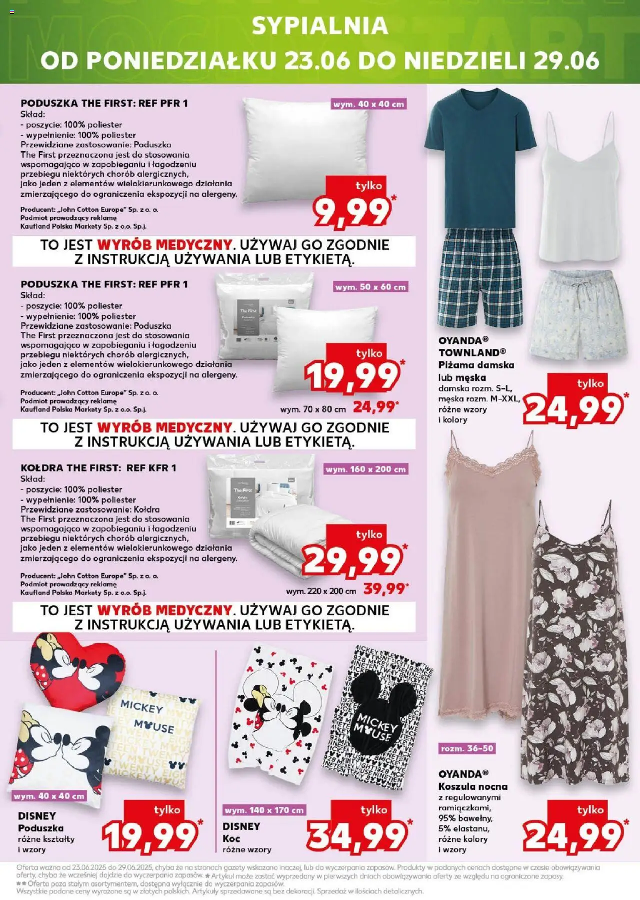 Kaufland gazetka - Mega okazje od 18.06.2025 | Strona: 17 | Produkty: Koszula, Piżama, Poduszka, Koc