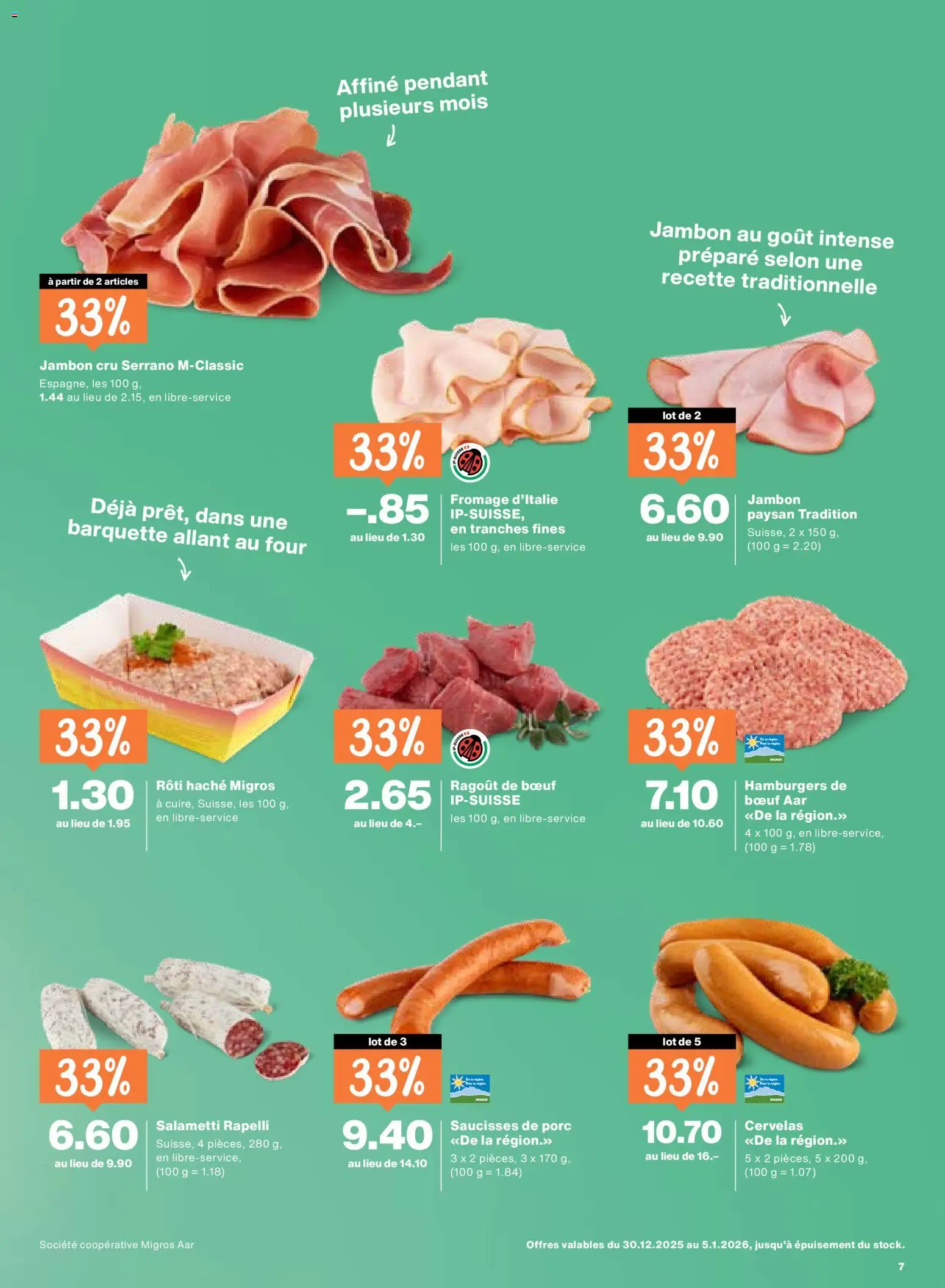 Migros Aktionen FR – gültig ab 30.12.2025 | Seite: 7 | Produkte: Salami