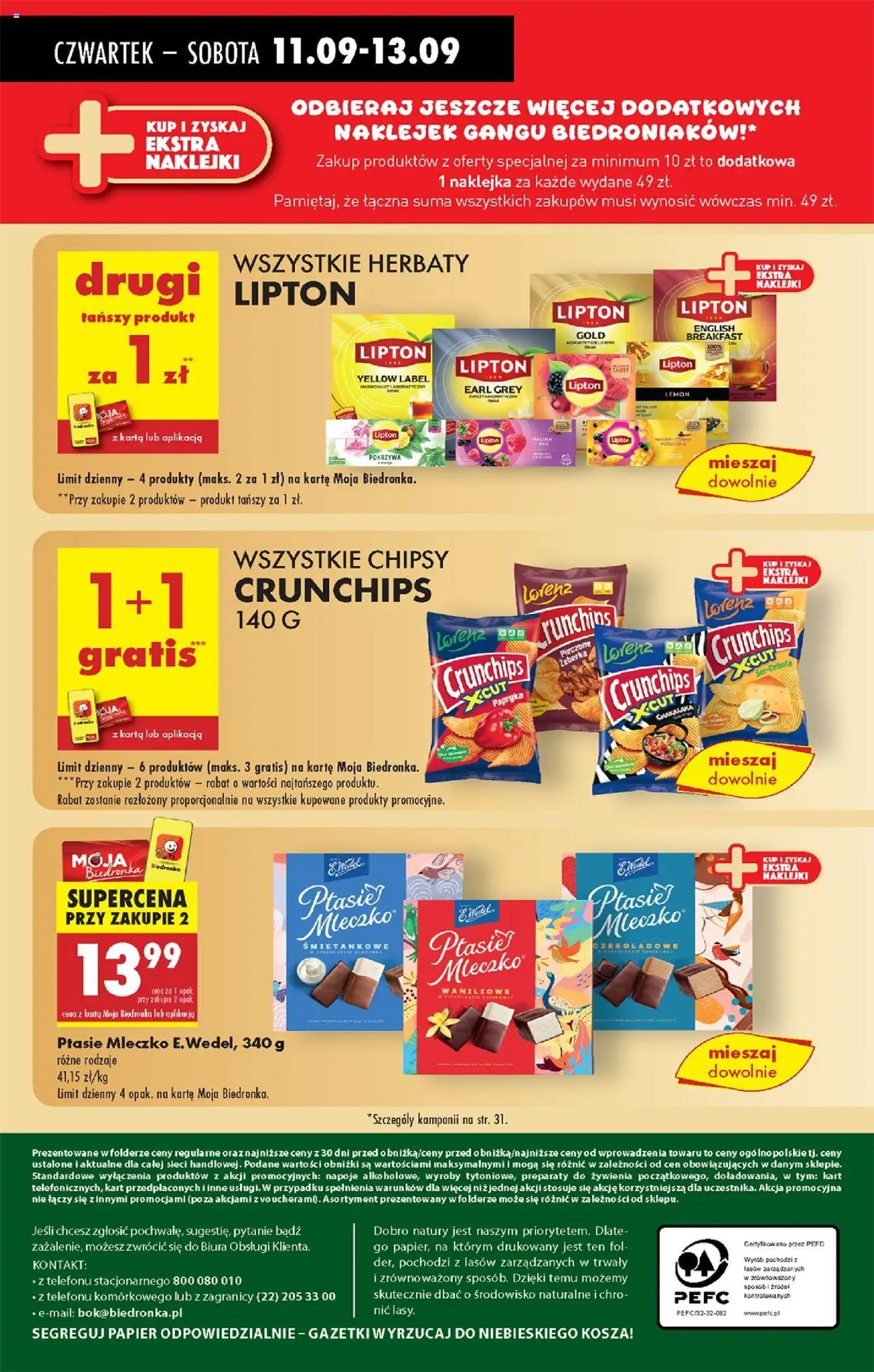 Biedronka gazetka - Oferta w tym tygodniu od 11.09.2025 | Strona: 65 | Produkty: Karta, Chipsy, Papryka, Ptasie mleczko
