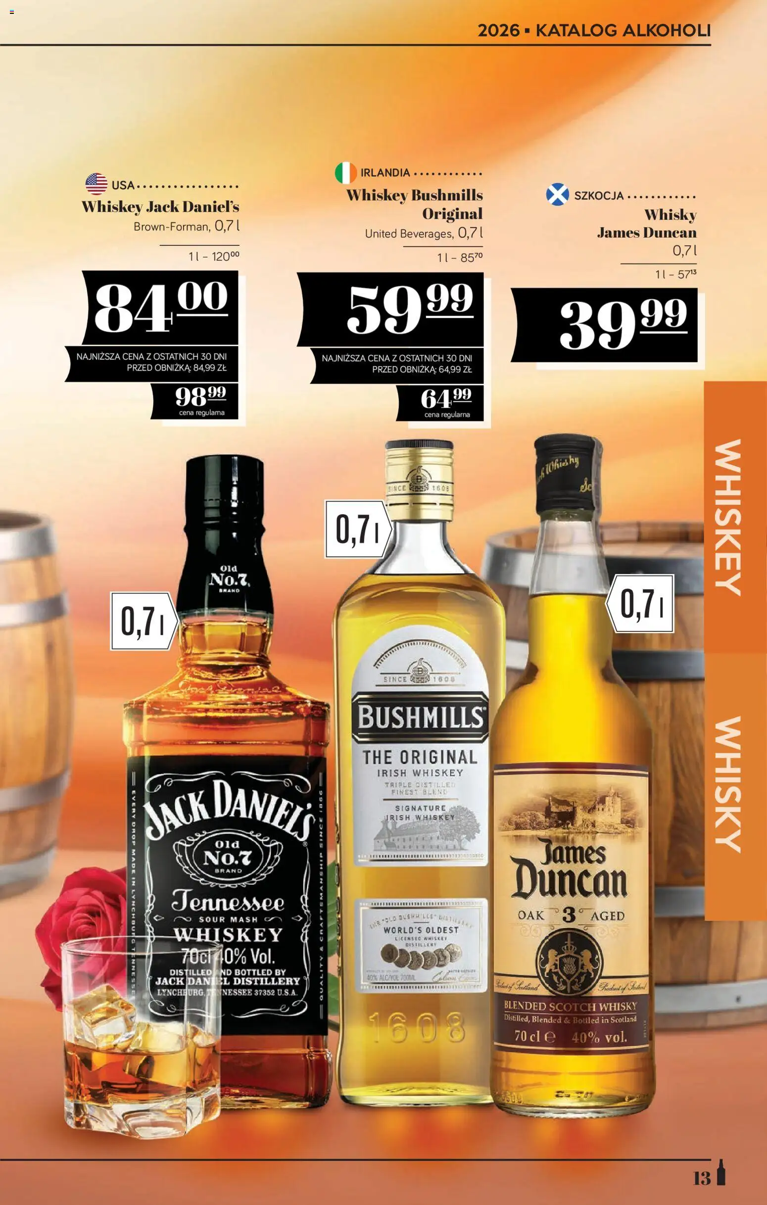POLOmarket katalog - Alkoholi od 05.03.2026 | Strona: 13 | Produkty: Jack Daniel's, Whisky