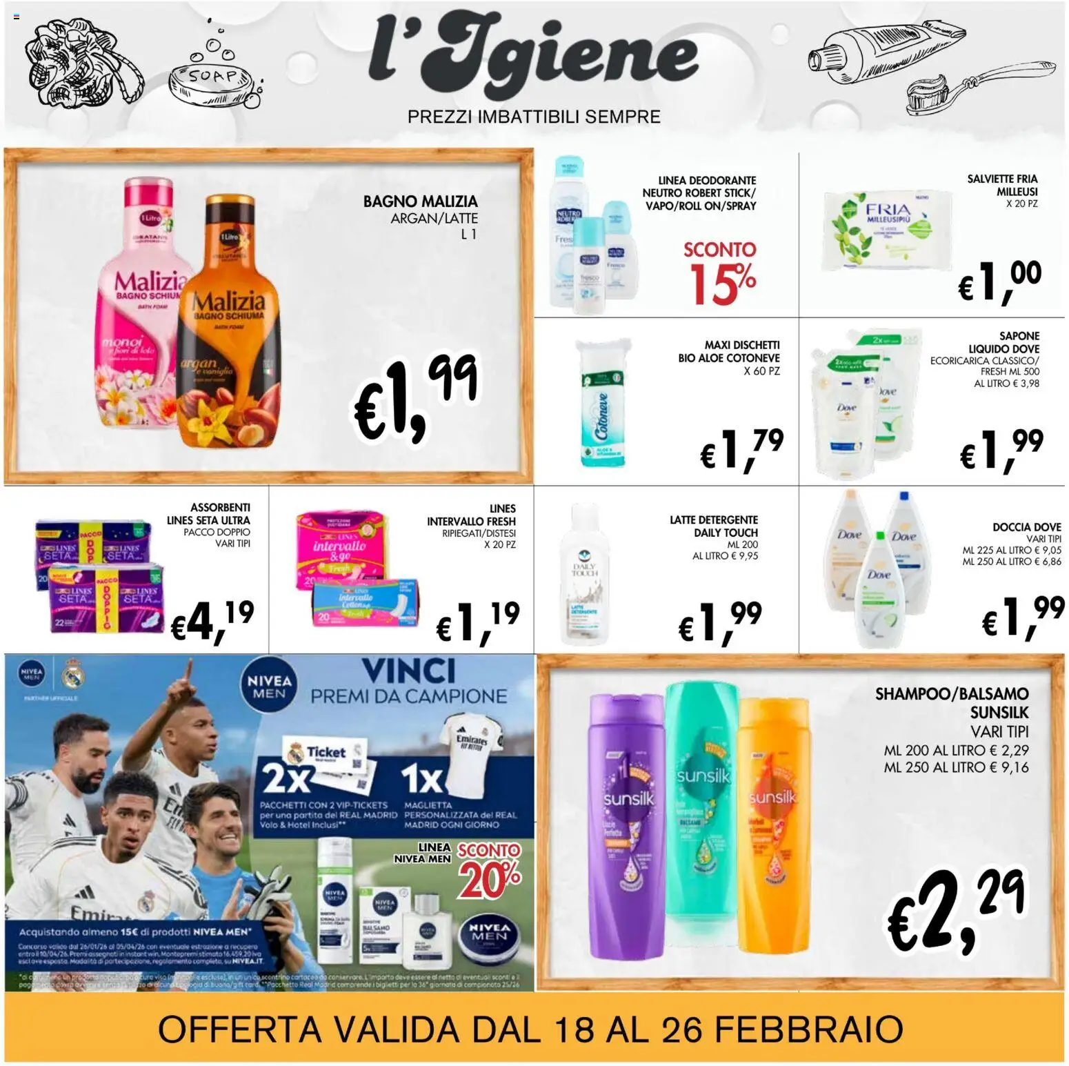 Volantino Coal del 18.02.2026 | Pagina: 20 | Prodotti: Balsamo, Maglietta, Bagno, Doccia
