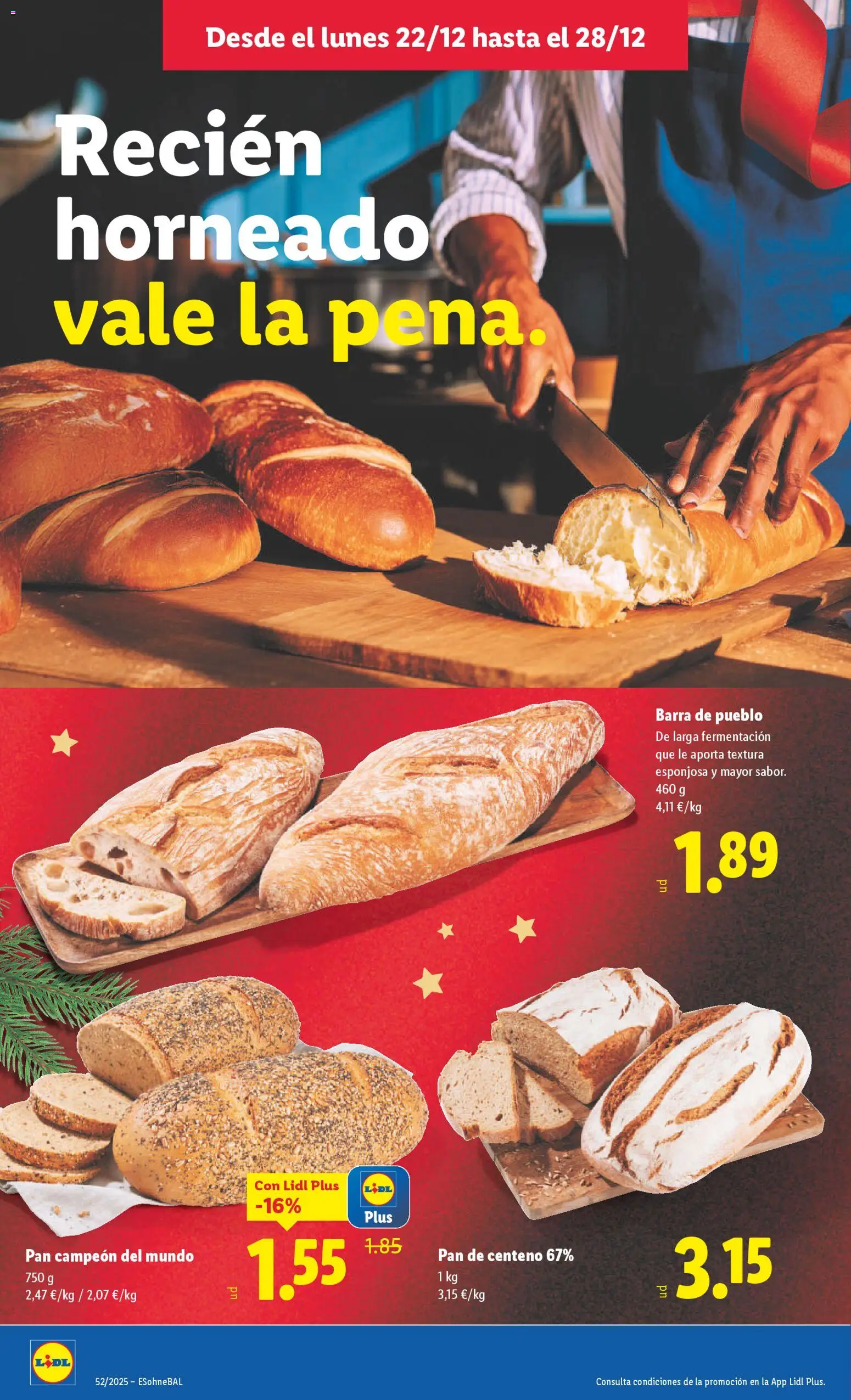 Lidl folleto │ válido desde el 22.12.2025 | Página: 22 | Productos: Pan