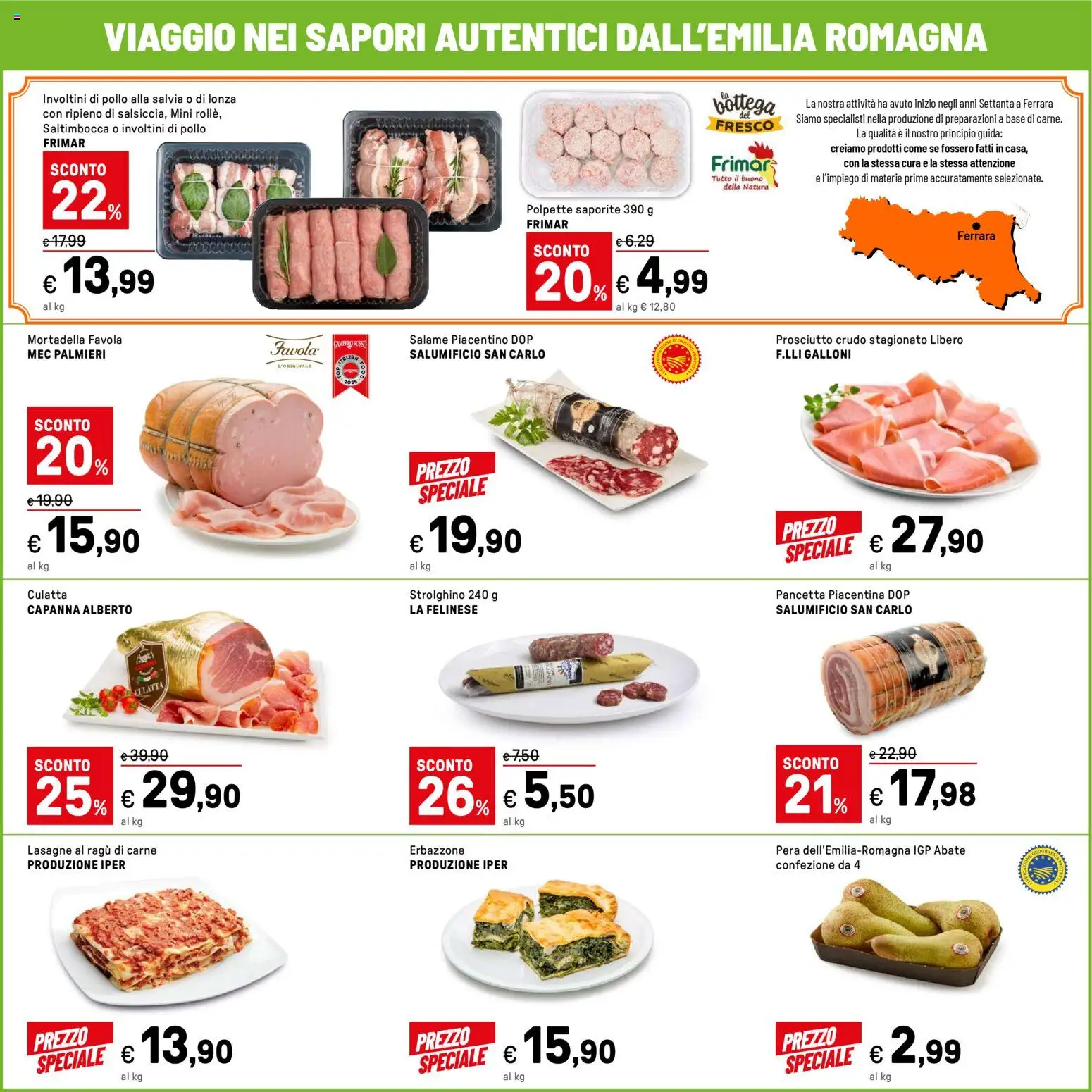 Volantino Iper del 12.02.2026 | Pagina: 43 | Prodotti: Pancetta, Ragú, Mortadella, Polpette