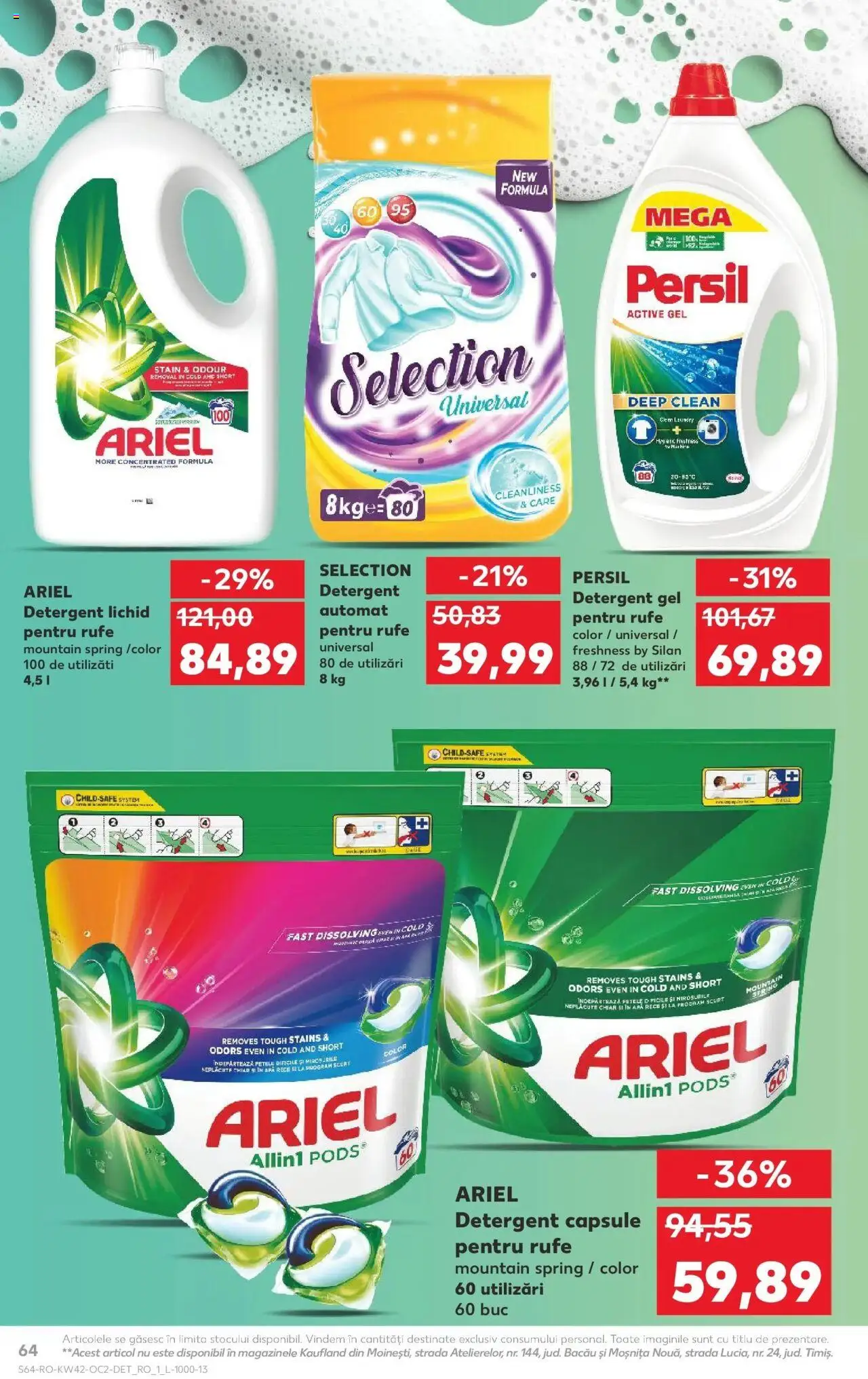 Noul catalog Kaufland – valabil de la 15.10.2025 | Pagină: 64 | Produse: Pomelo, Kedi Ödül Oyuncakları, Gem, Detergent