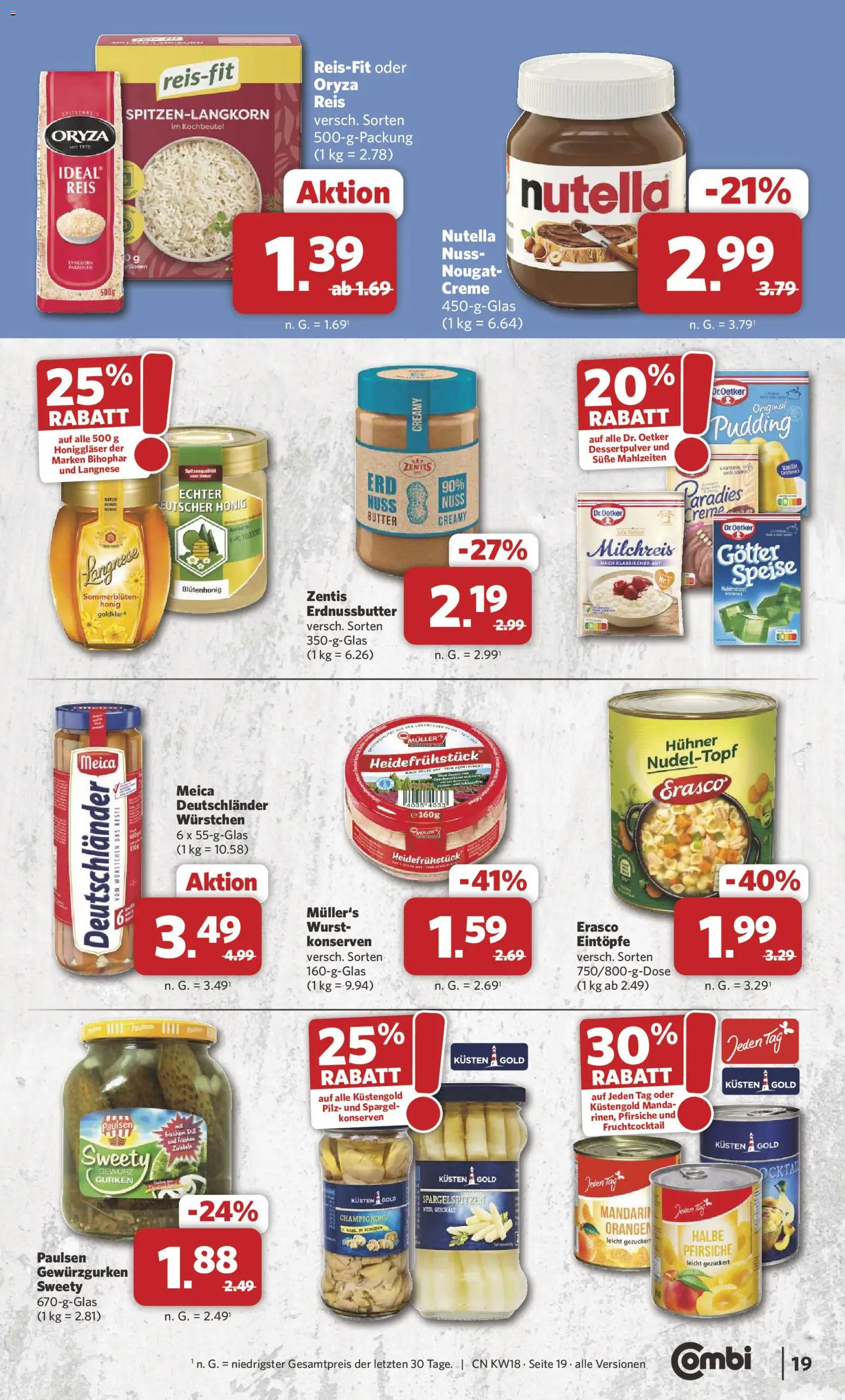 Combi Prospekt 	 – gültig ab 27.04.2026 | Seite: 19 | Produkte: Meica, Zwiebeln, Wurst, Erasco