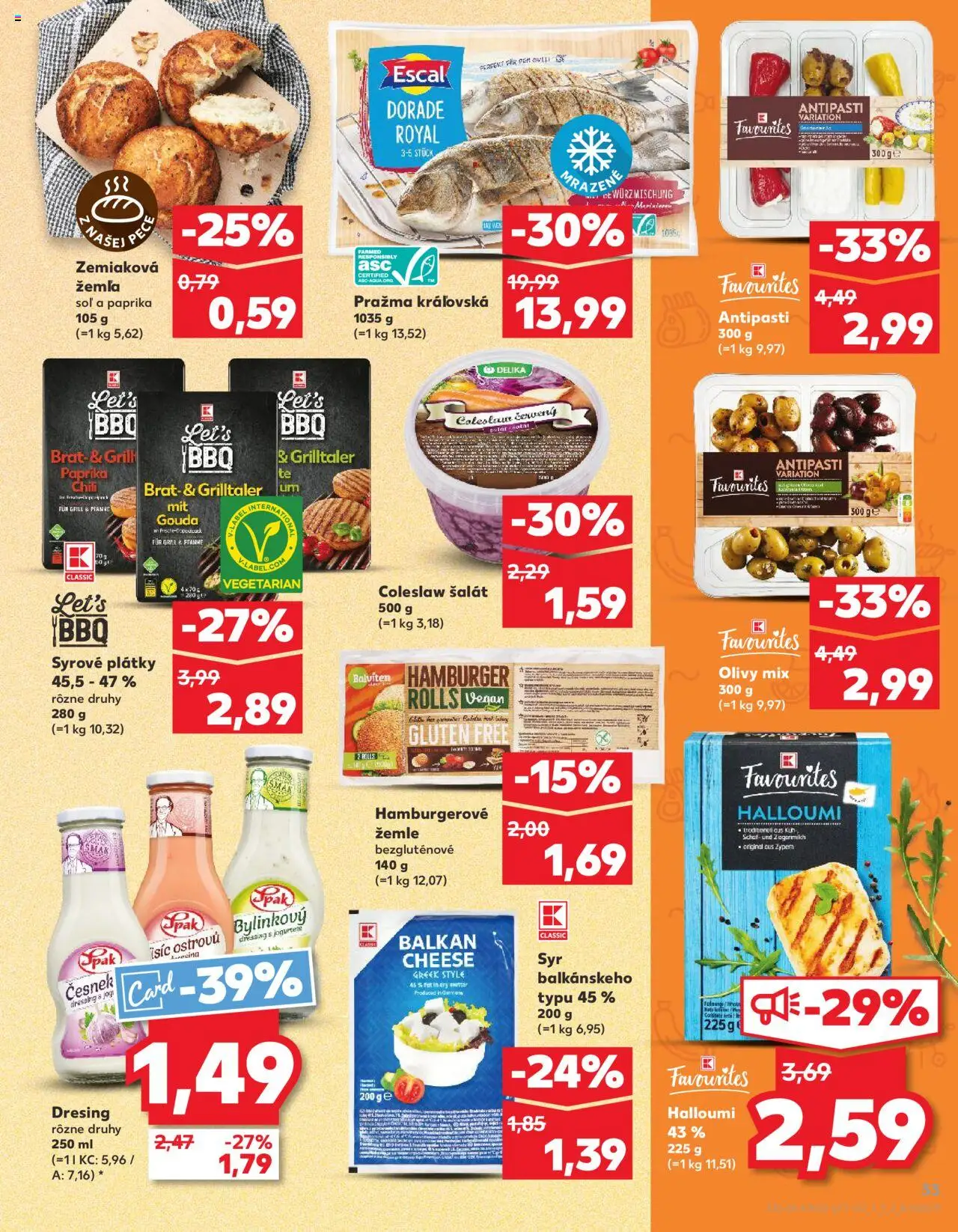 Nové Kaufland akcie – leták je platný od 29.05.2025 | Strana: 33 | Produkty: Paprika, Syr, Gouda, Soľ