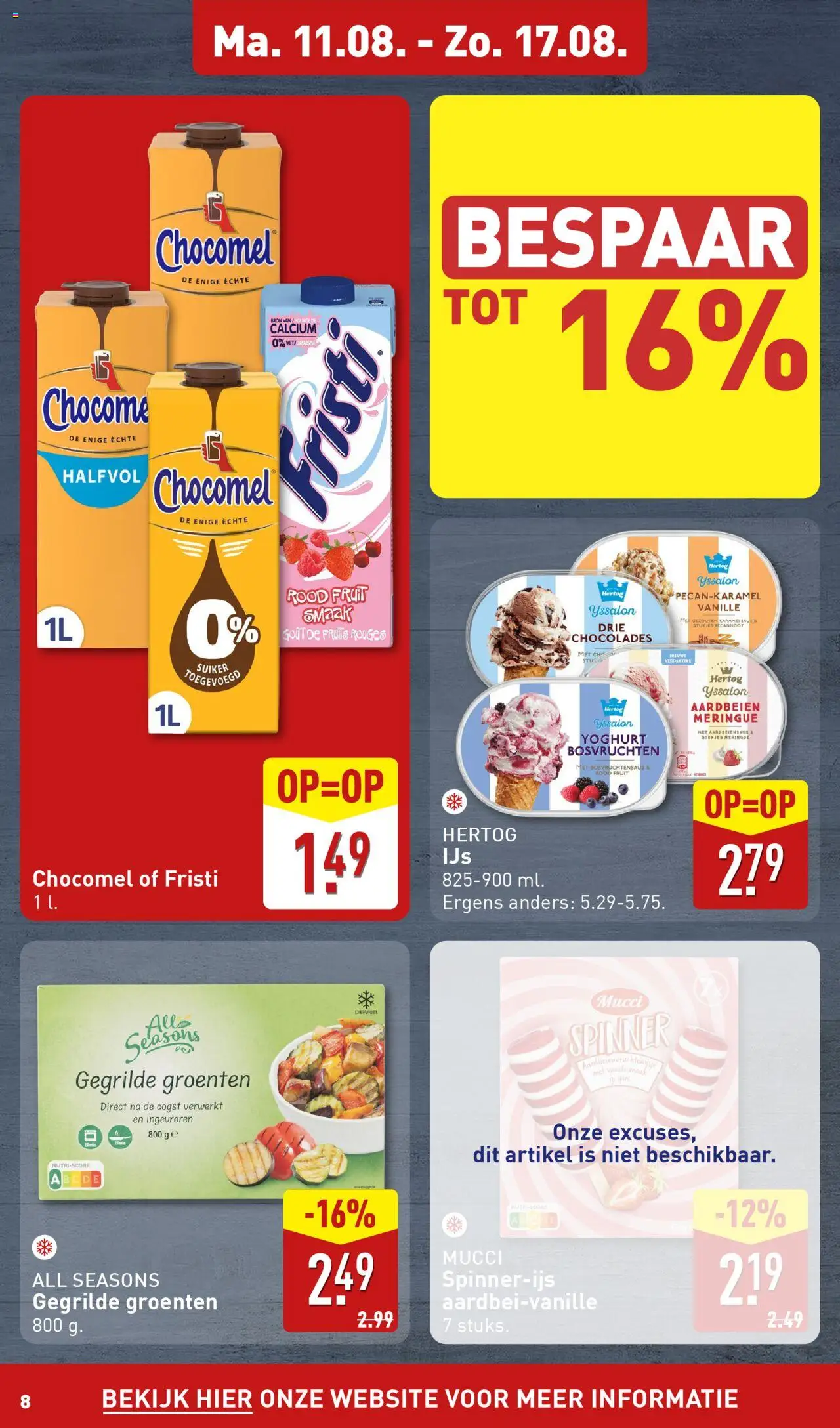  | Pagina: 8 | Producten: Waffelini, Aardbeien, Fruit, Groenten