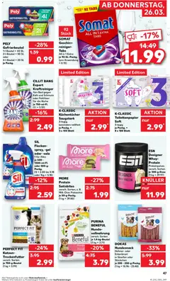 Kaufland DE - DE Folder Köln - Voorbeeld van een folder van Kaufland DE, geldig van 26.03.2026 | Pagina: 47 | Producten: Whey, Bad, Gel