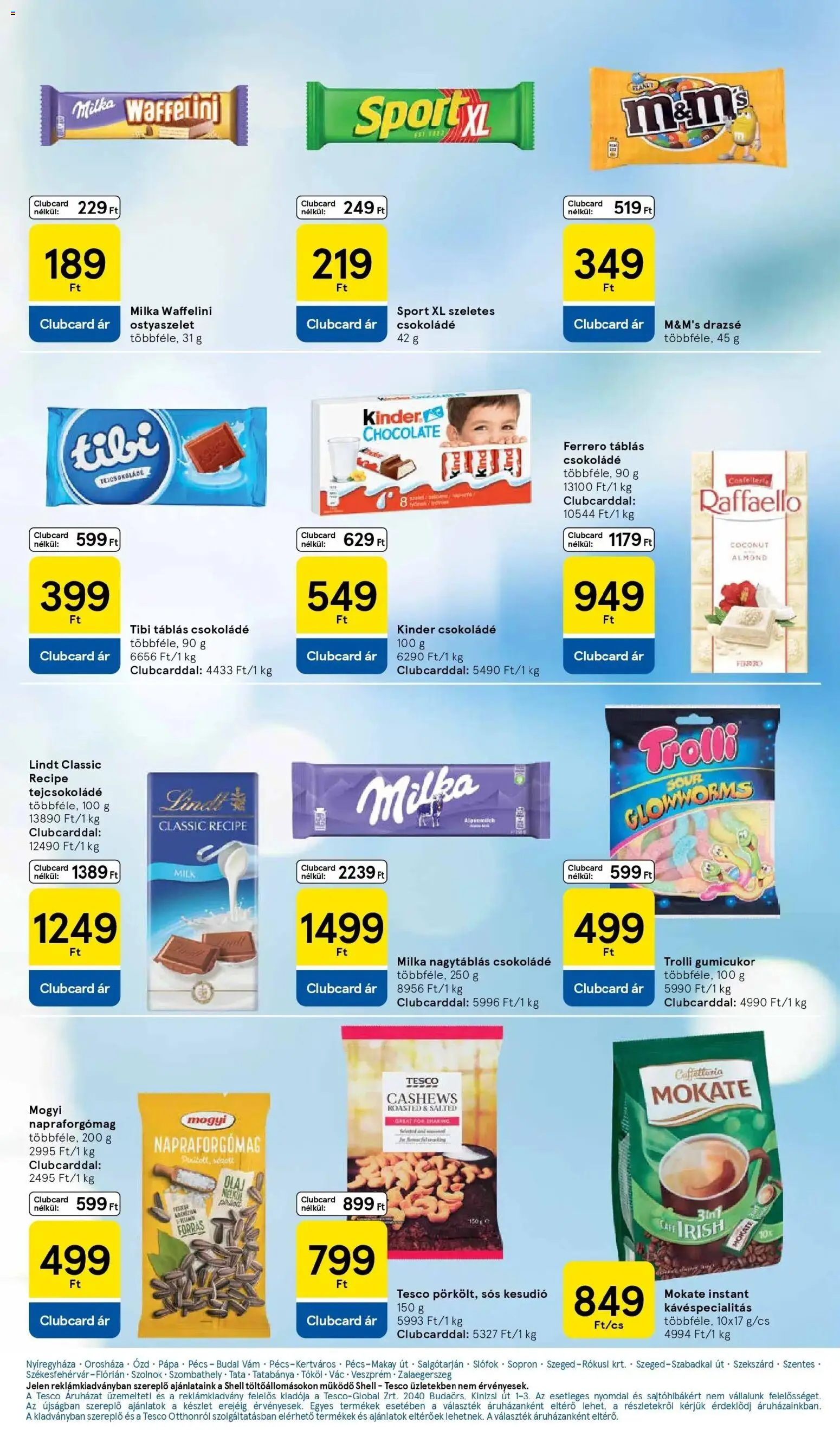 Tesco akciós ujság - amely érvényes a következő dátumtól: 26.02.2026 | Oldal: 17 | Termékek: Waffelini, Gumicukor, Drazsé, Tejcsokoládé