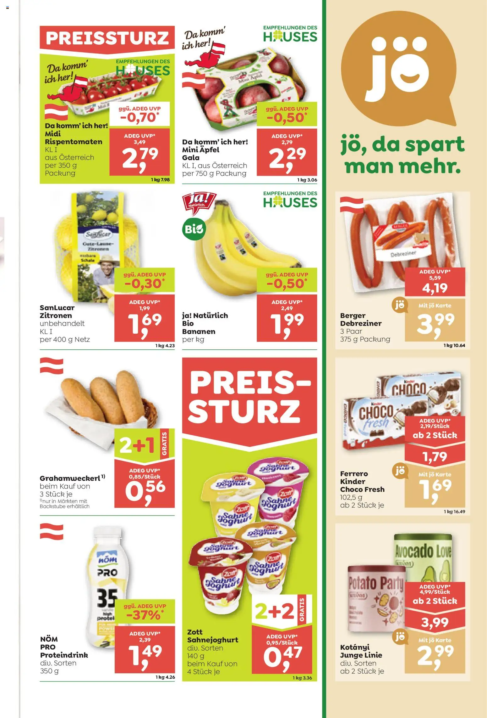 ADEG Flugblatt gültig ab 19.03.2026 | Seite: 3 | Produkte: Avocado, Äpfel, Bananen