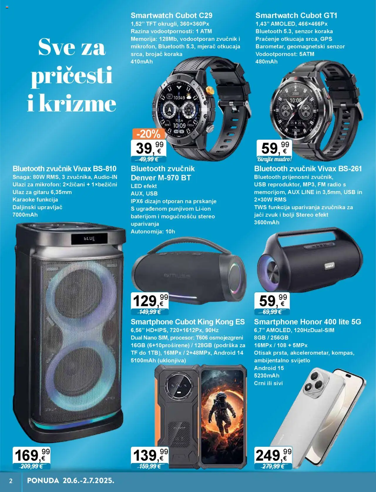 KTC katalog | vrijedi od 20.06.2025 | Stranica: 2 | Proizvodi: Smartwatch, Smartphone, Radio, USB