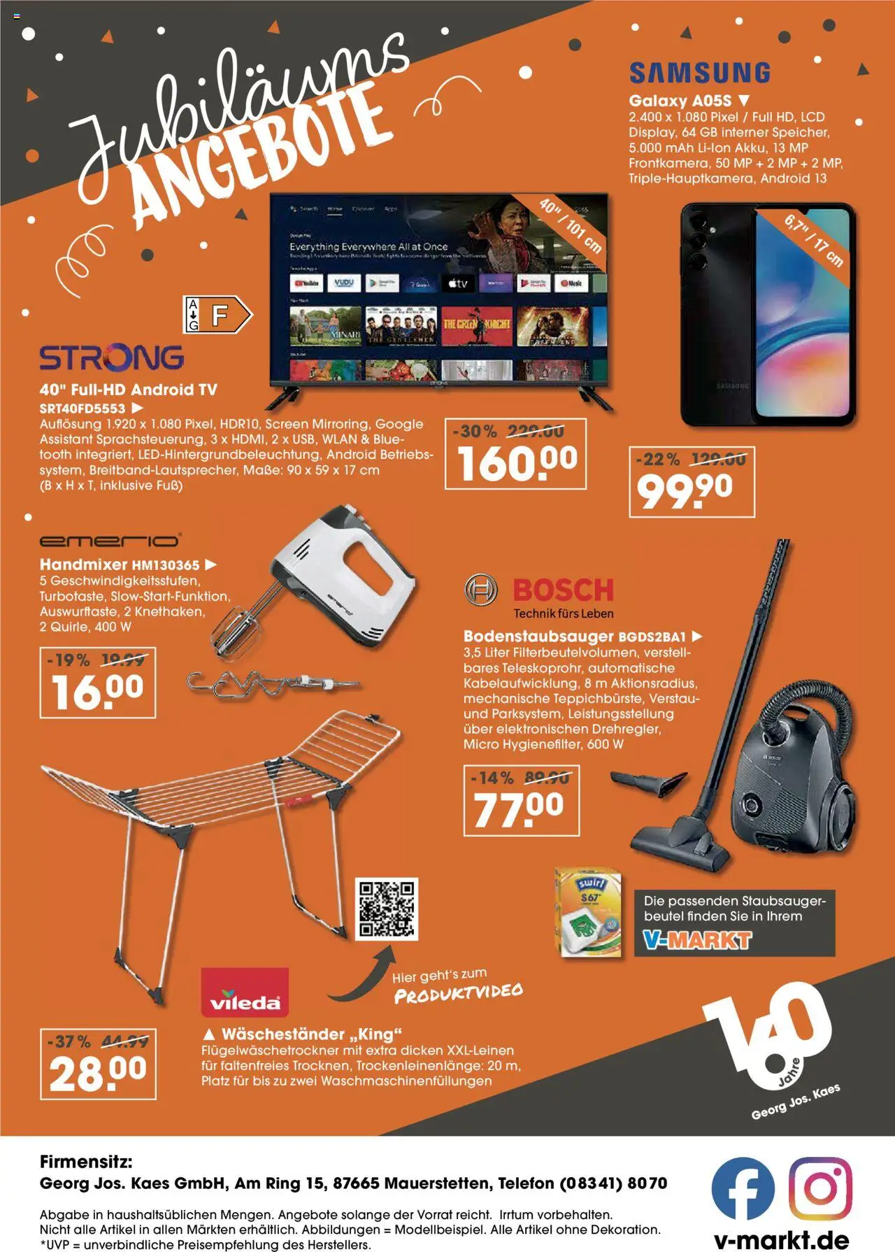 V-Markt - Hallertau/Oberpfalz - gültig ab dem 14.08.2025 | Seite: 5 | Produkte: Bosch, Staubsauger, Samsung, TV
