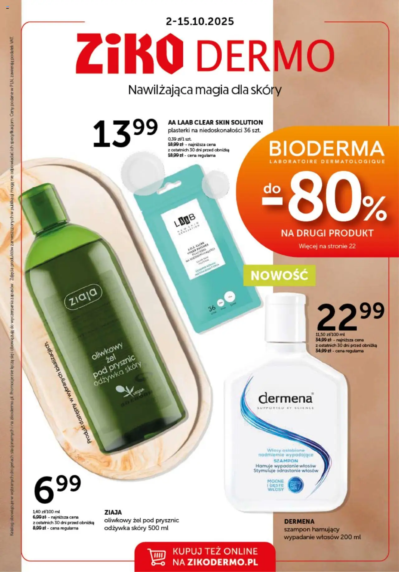 Ziko Gazetka od 02.10.2025 | Strona: 1 | Produkty: Prysznic, Szampon, Odżywka, Żel pod prysznic