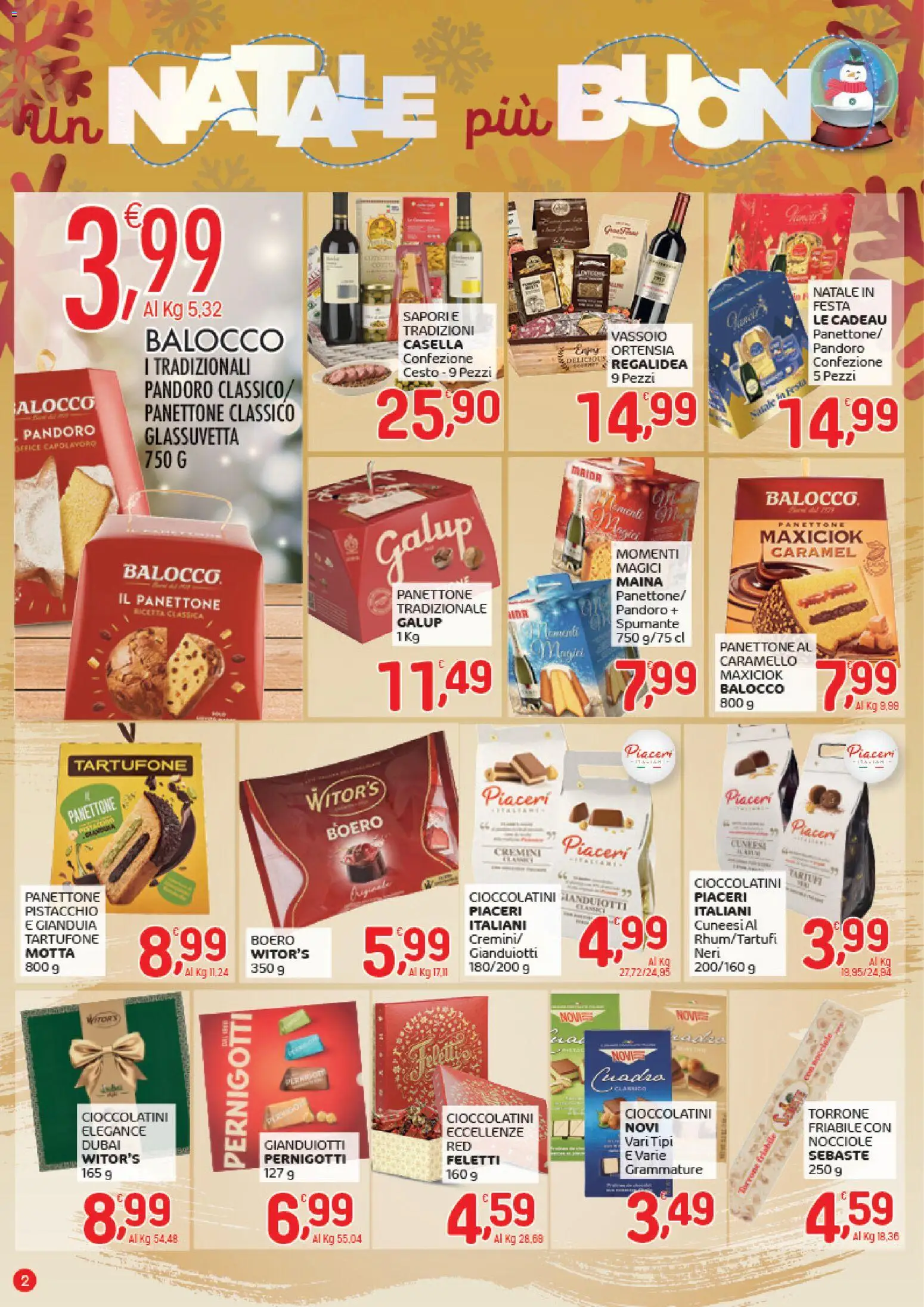 Volantino CRAI del 04.12.2025 | Pagina: 2 | Prodotti: Nocciole, Pandoro, Spumante, Vassoio