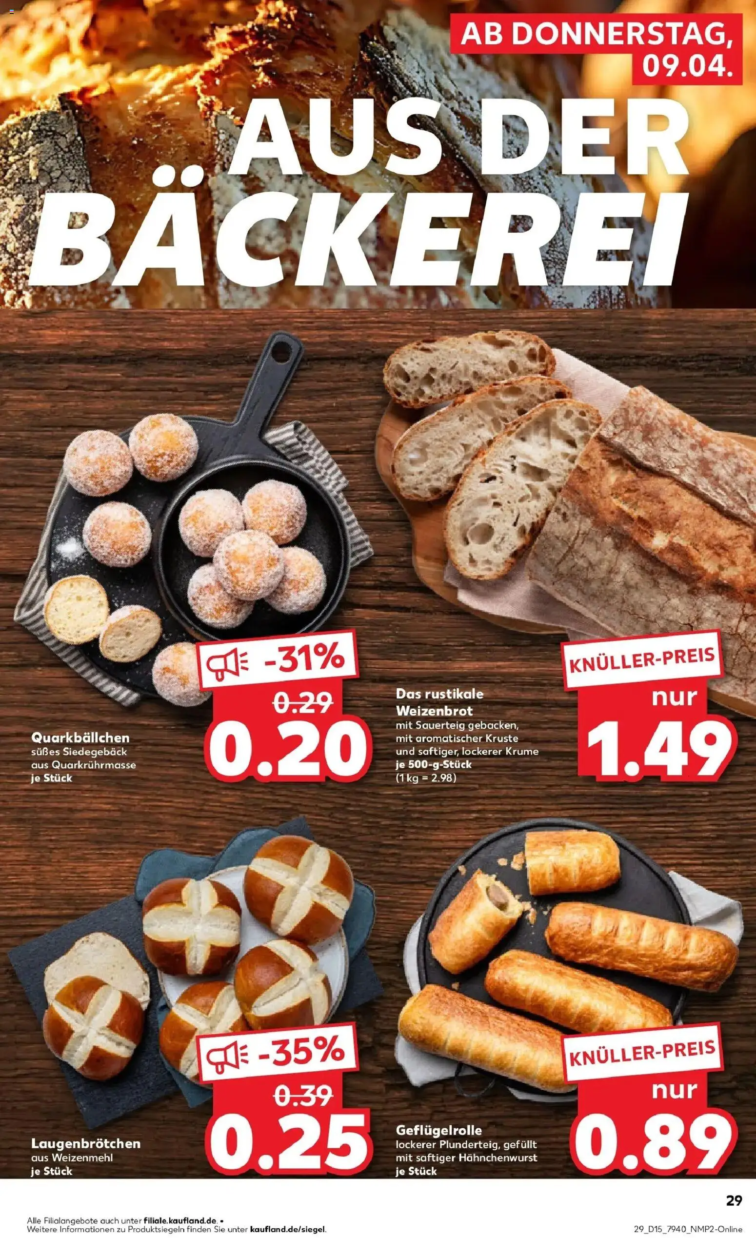 Kaufland Prospekt Monheim Am Rhein	 – gültig ab 08.04.2026 | Seite: 29 | Produkte: Bäckerei, Weizenmehl