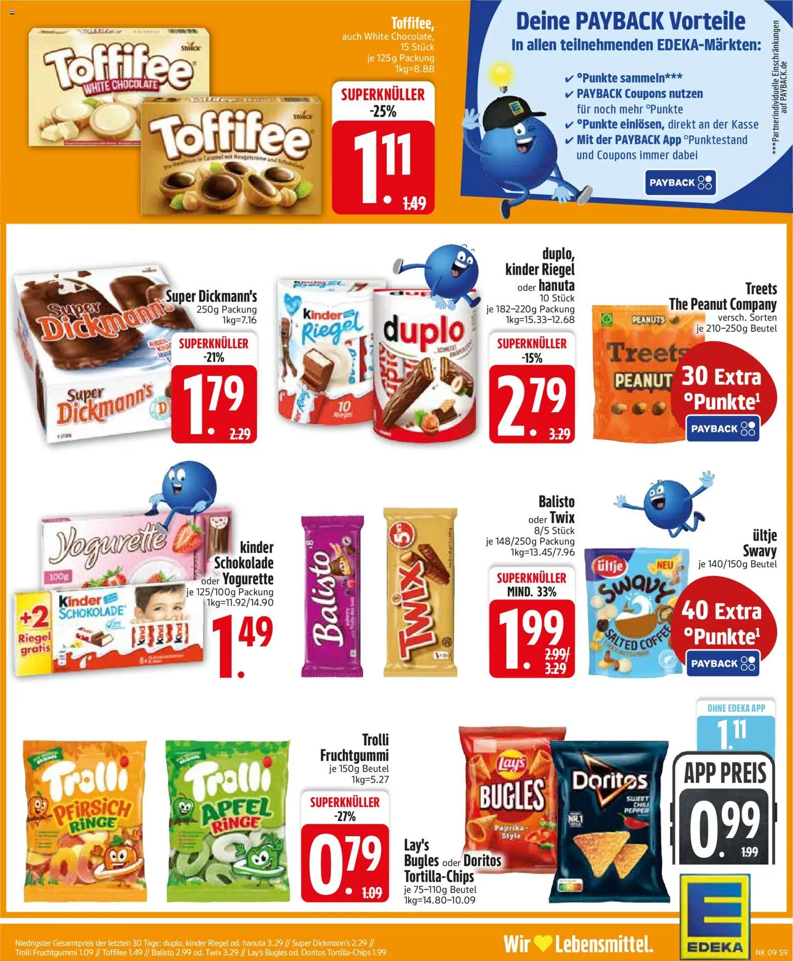 {H1} | Pagina: 11 | Producten: Tortillachips, Kinder, Doritos, Twix