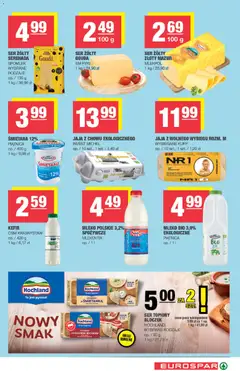 Pogląd oferty "Spar gazetka - Eurospar" - ważna od 16.03.2026 | Strona: 5 | Produkty: Ser topiony, Kefir, Mleko, Jaja