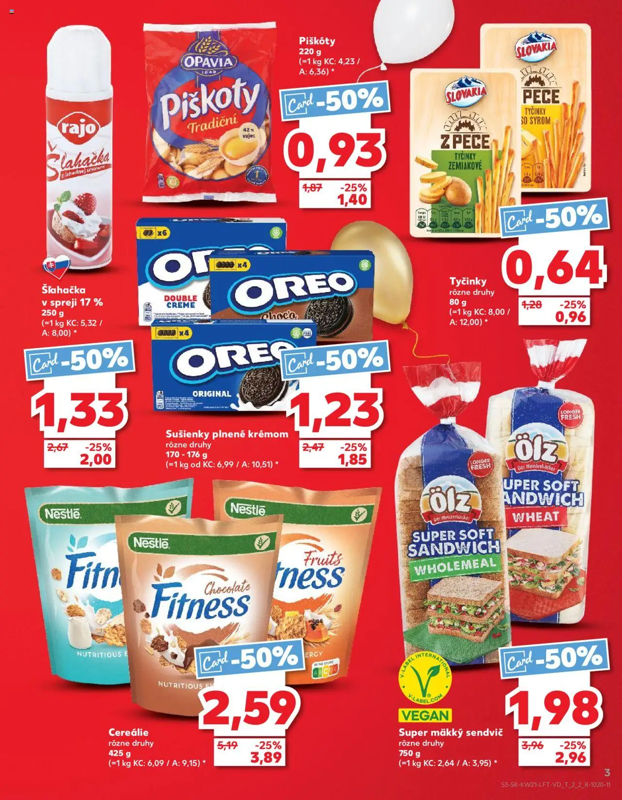 Kaufland Skalica │ platný od 22.05.2025 | Strana: 3 | Produkty: Cereálie, Šľahačka, Sendvič