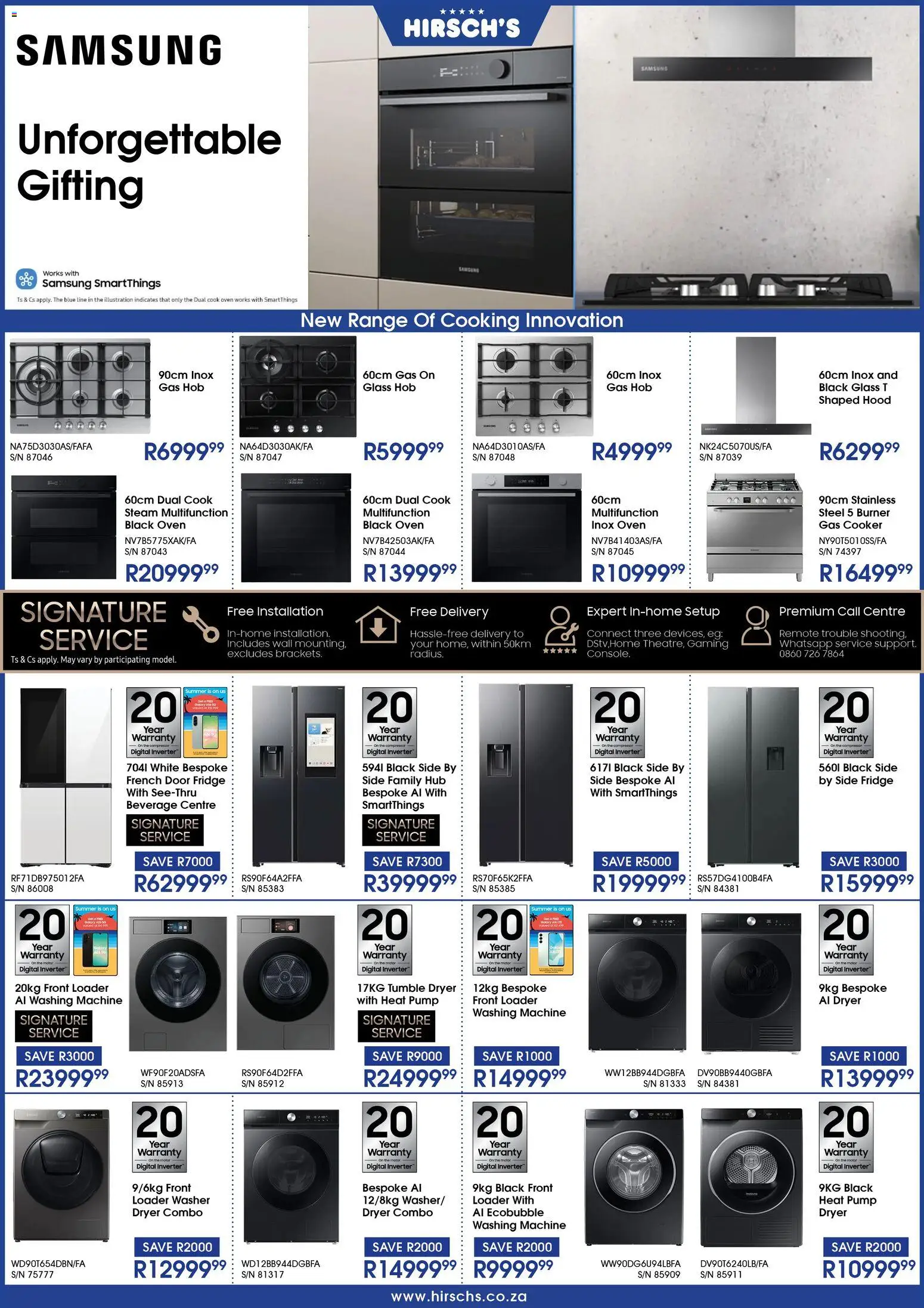New Hirsch's catalogue – valid from 01.12.2025 | Page: 3 | Products: Washing machine, Oven, Hob, Cooker