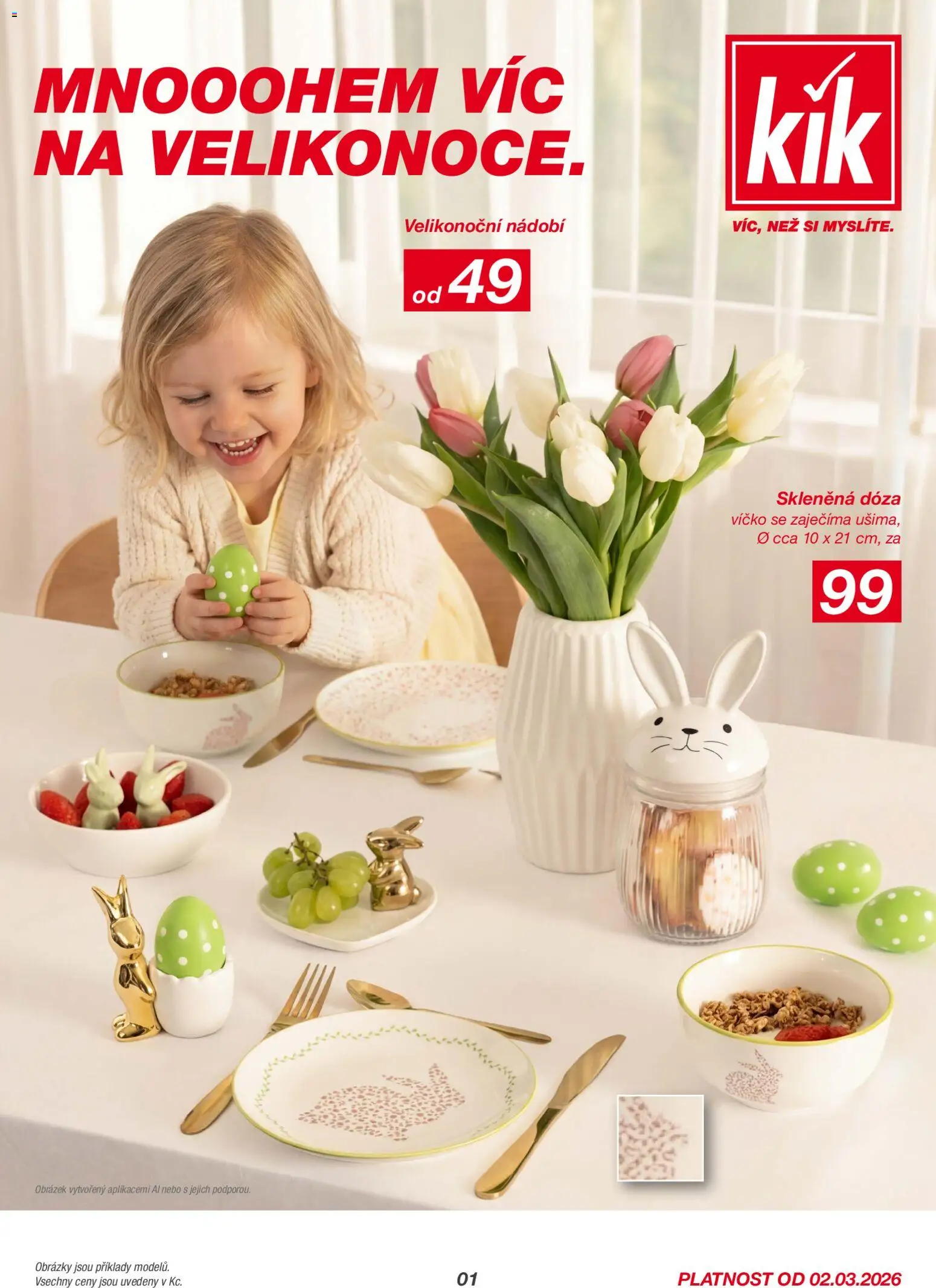 Kik leták od 02.03.2026 | Strana: 1 | Produkty: Nádobí, Dóza, Skleněná dóza