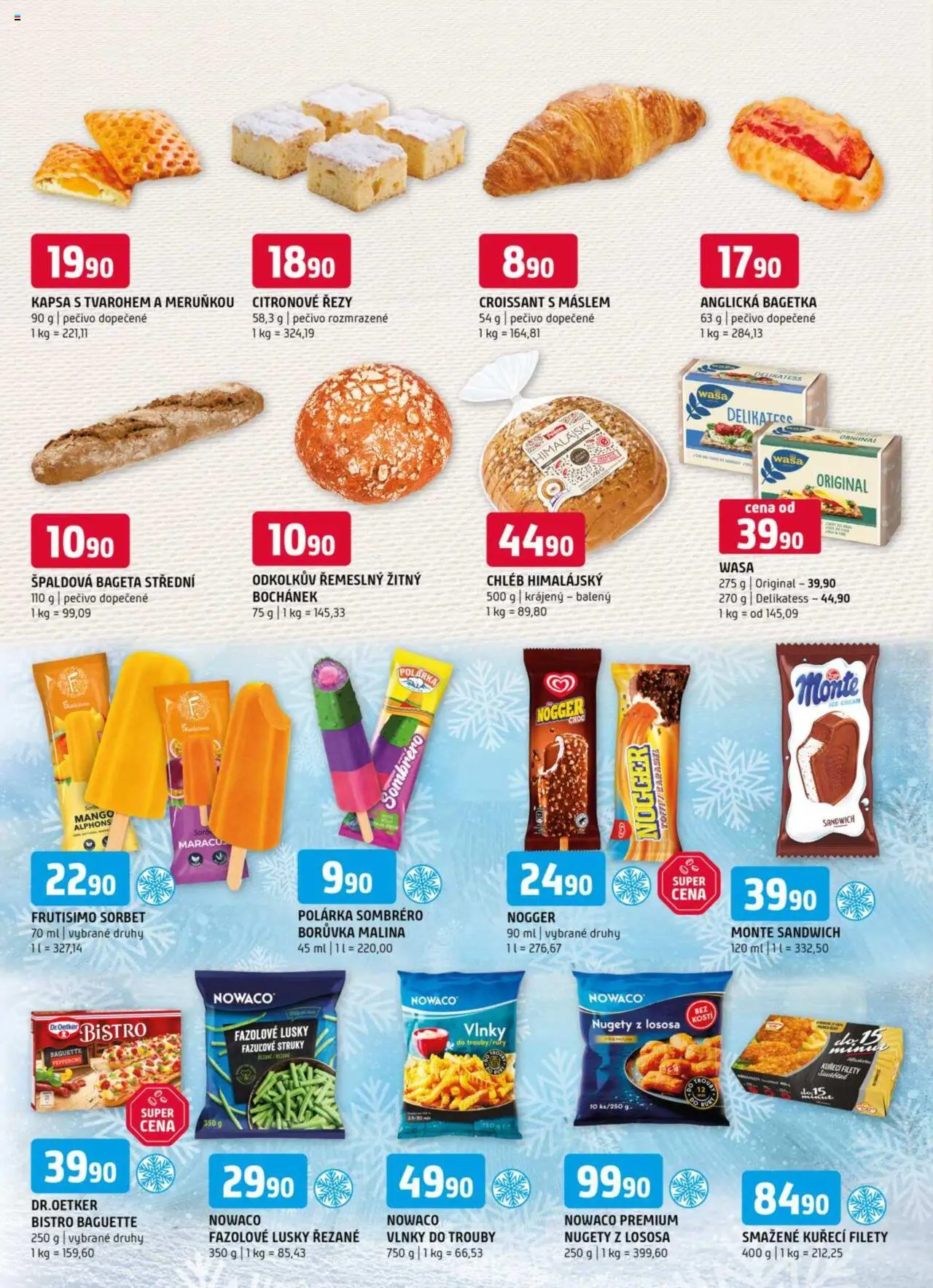 Terno leták - Hradec Králové, Třeboň, Trhové Sviny, Týn nad Vltavou od 10.09.2025 | Strana: 6 | Produkty: Pečivo, Croissant, Bageta, Nugety