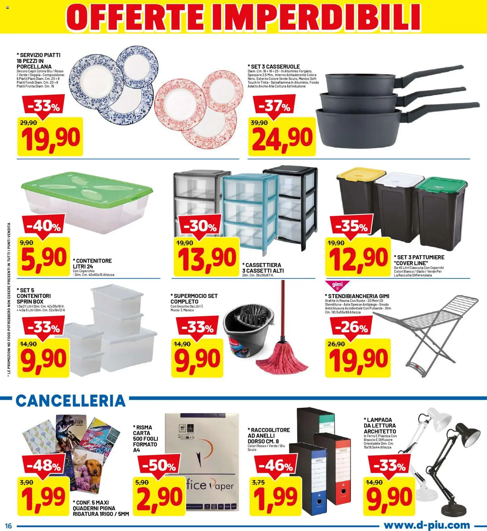 Volantino D Più del 05.01.2026 | Pagina: 16 | Prodotti: Stendibiancheria, Secchio, Contenitore, Alluminio