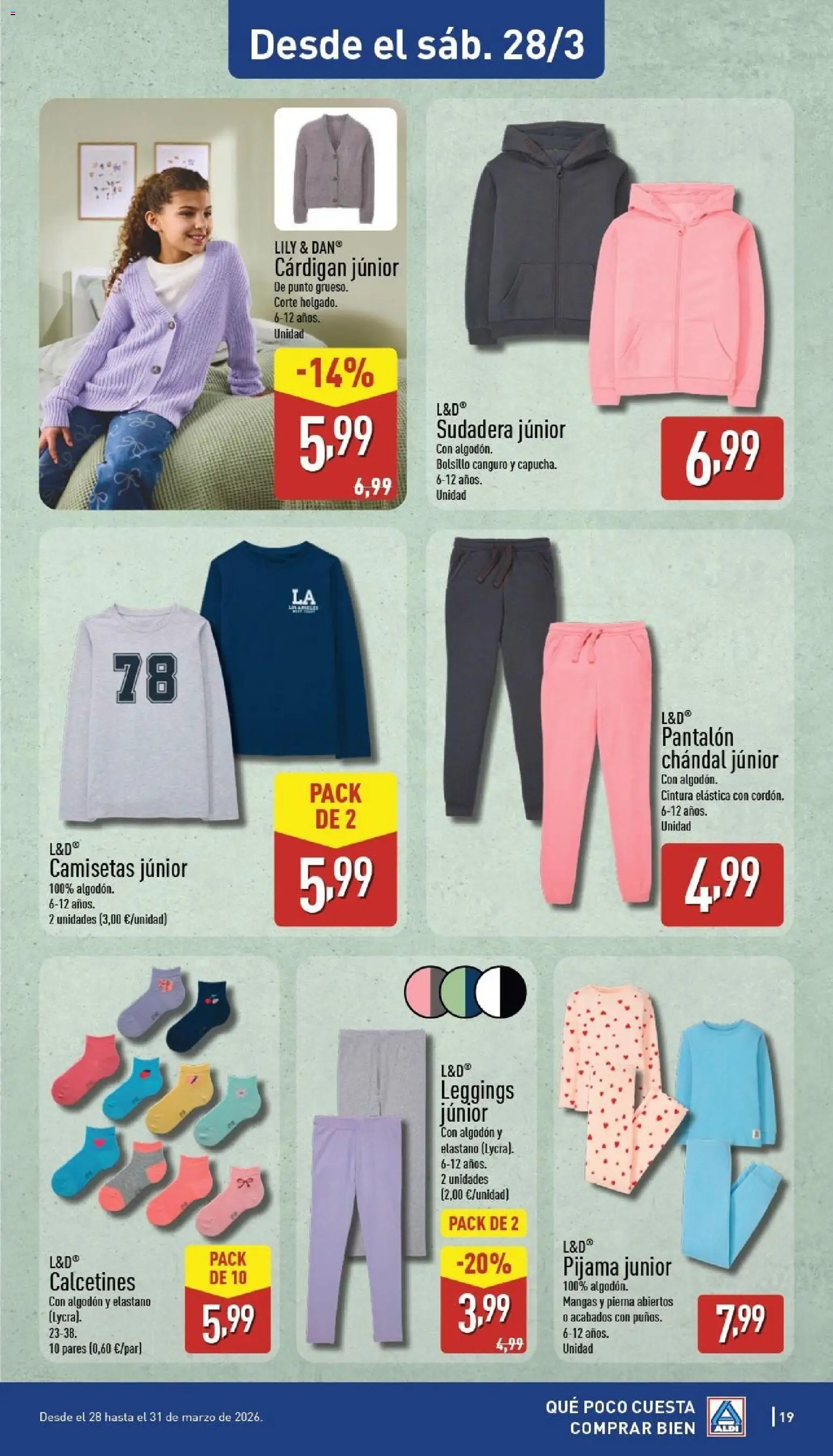 Aldi folleto Península │ válido desde el 23.03.2026 | Página: 19 | Productos: Sudadera, Pijama