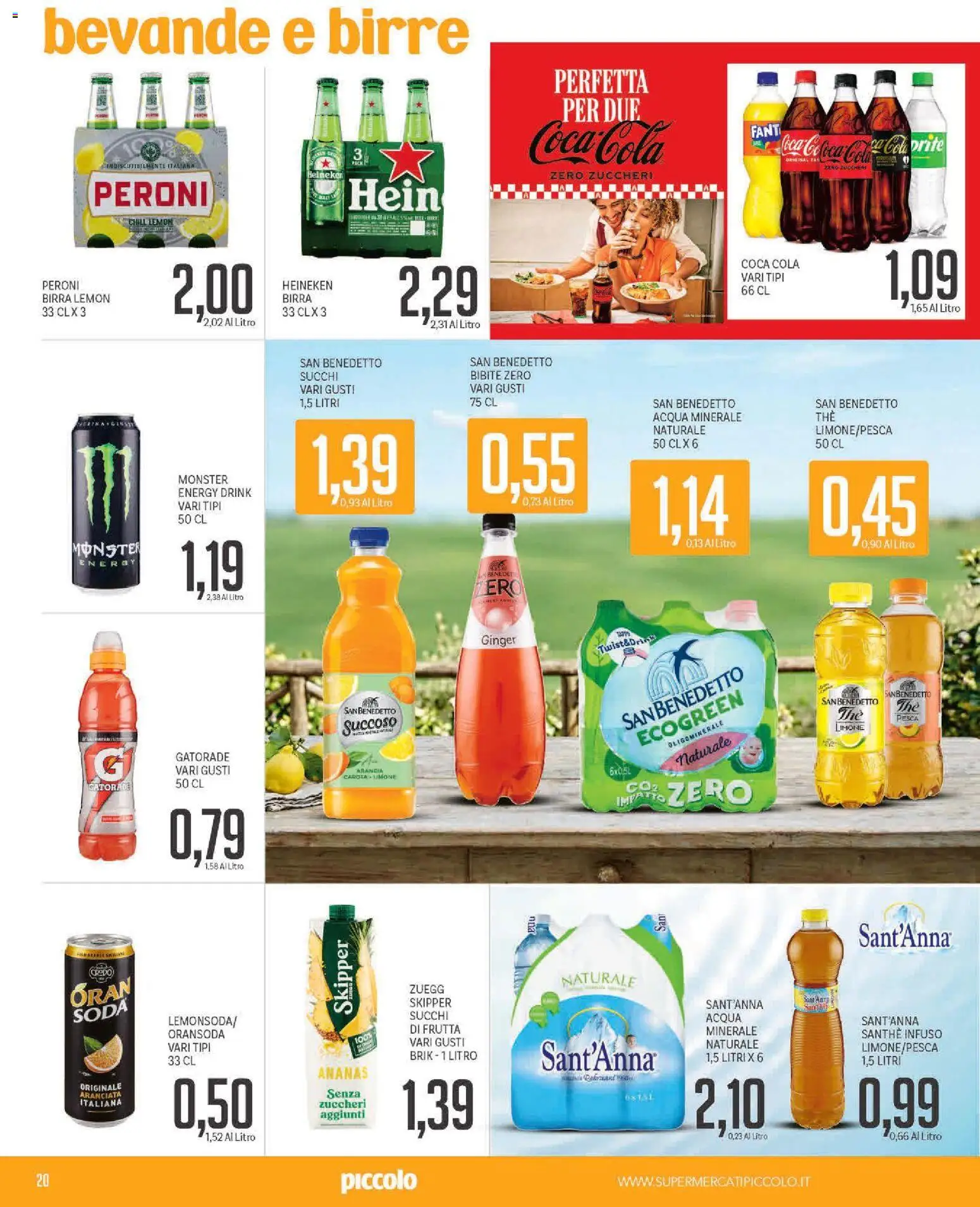 Volantino Piccolo del 20.04.2026 | Pagina: 20 | Prodotti: Carota, Limone, Ananas, Acqua minerale