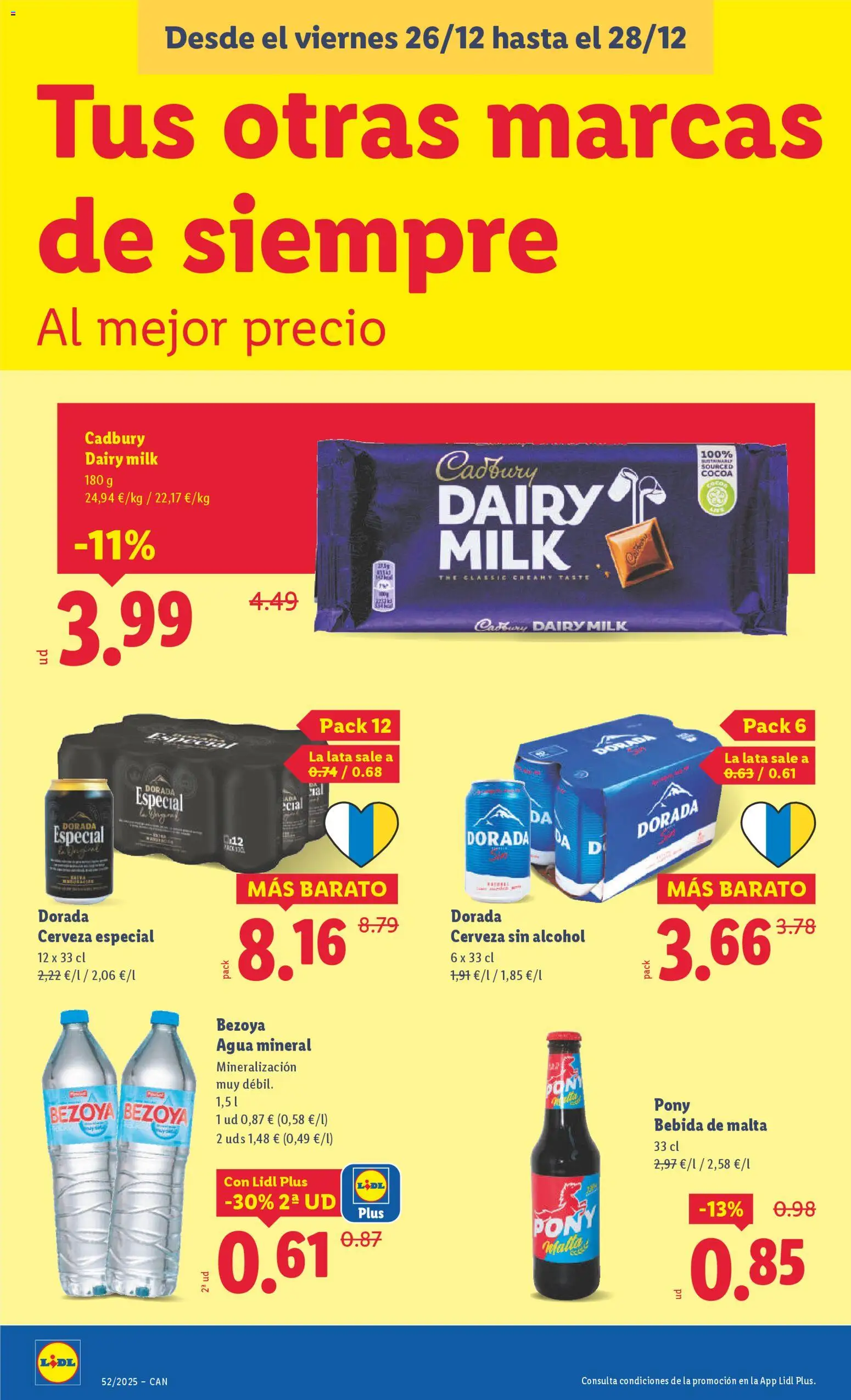 Lidl - Canarias │ válido desde el 22.12.2025 | Página: 40 | Productos: Cerveza sin alcohol, Cerveza, Agua mineral