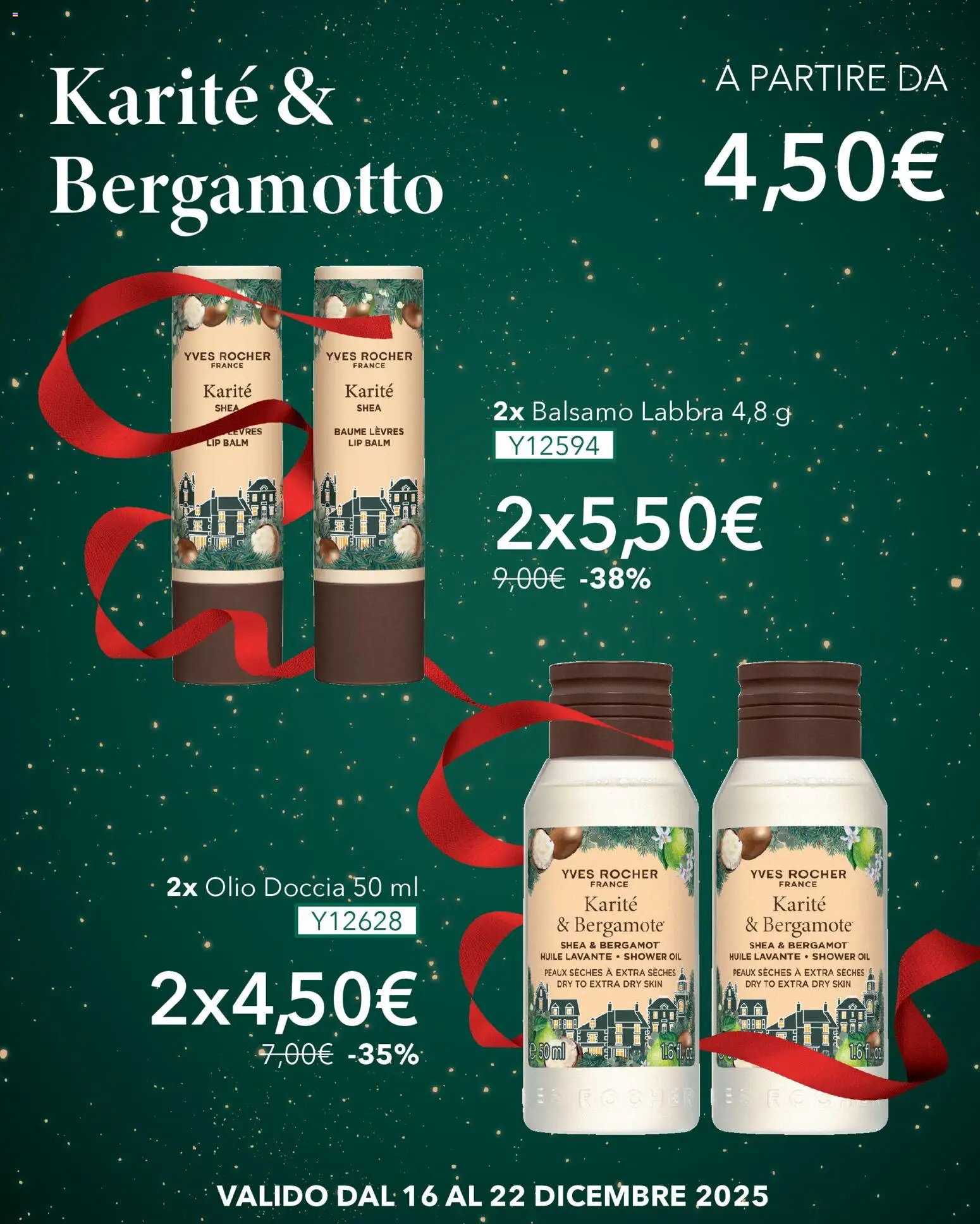 Volantino Yves Rocher del 16.12.2025 | Pagina: 6 | Prodotti: Balsamo, Olio, Doccia