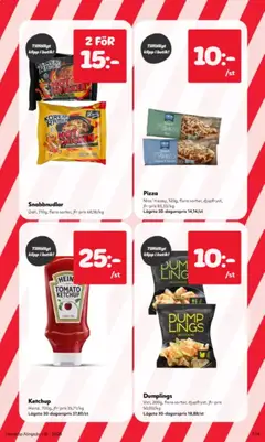 Pizza, Nice'n easy, 120g, flera sorter, djupfryst, jfr-pris 83,33/kg - Förhandsvisning av reklamblad från butik Hemköp aktuell från 13.04.2026 | Sida: 8