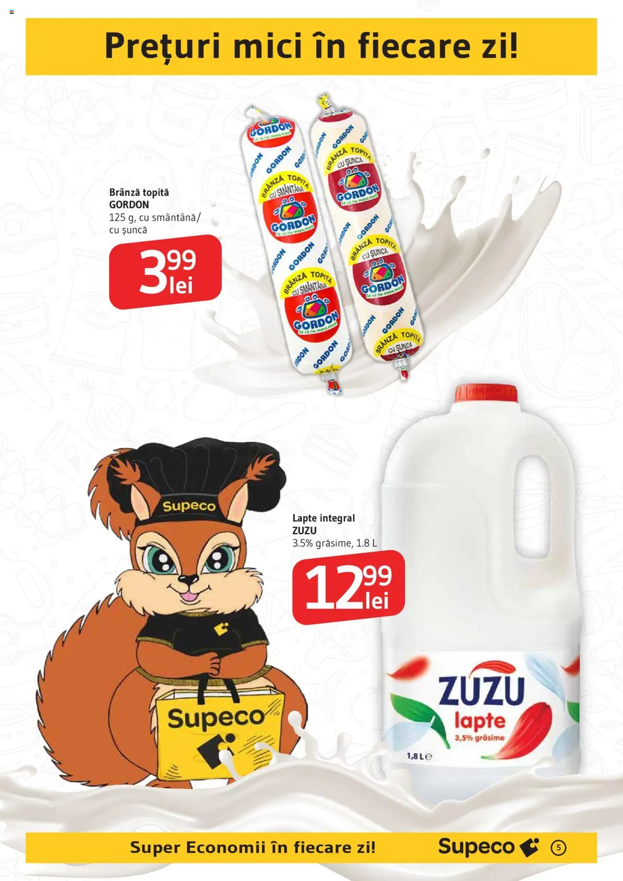 Noul catalog Supeco – valabil de la 18.09.2025 | Pagină: 5 | Produse: Mici, Lapte, Brânză, Smântână