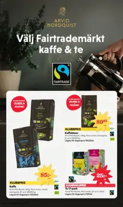 Te 17-pack, Arvid Nordquist, flera sorter, jfr-pris 1,47/st - Förhandsvisning av reklamblad från butik Hemköp aktuell från 16.03.2026 | Sida: 13