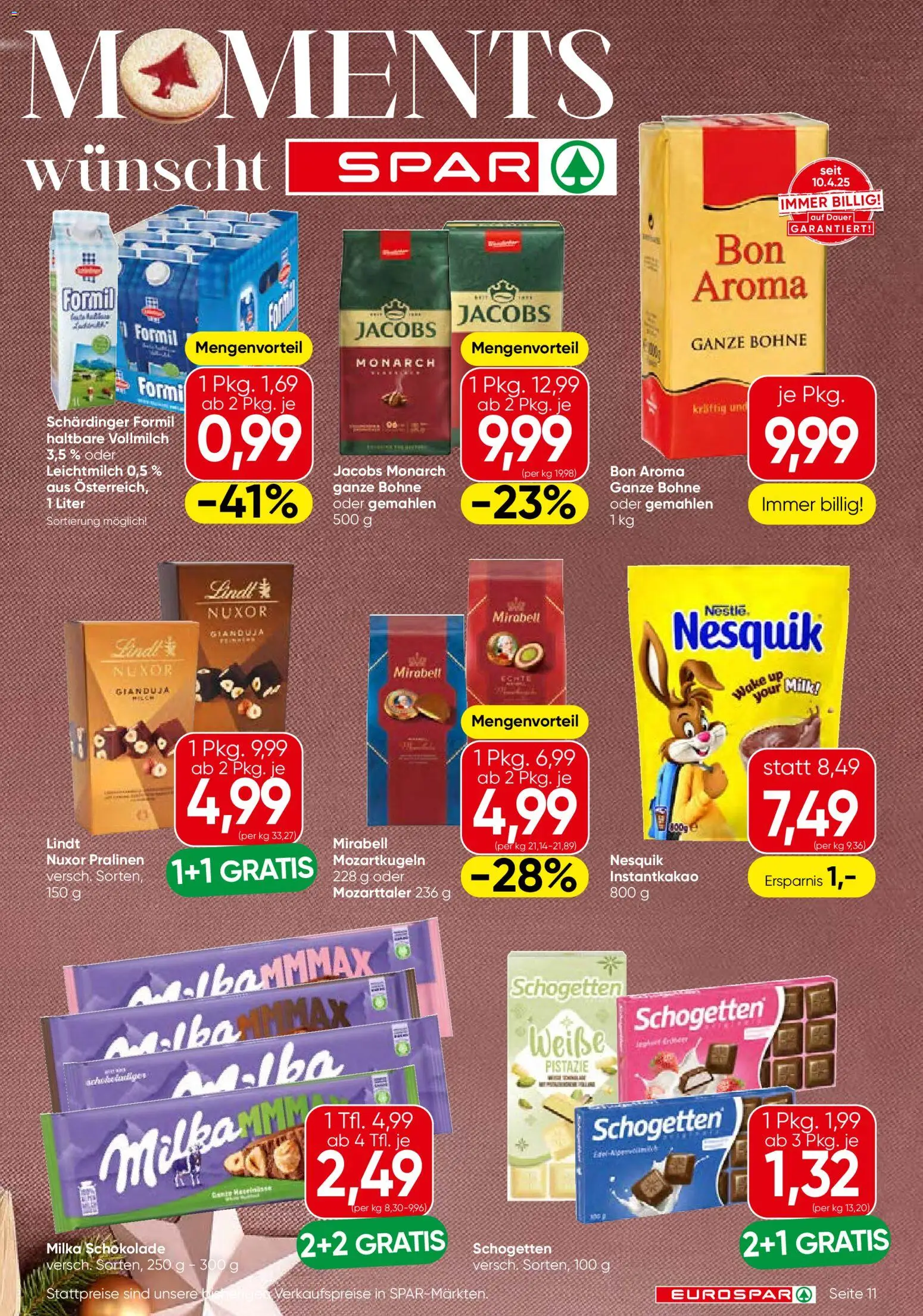 Eurospar Flugblatt - Oberösterreich gültig ab 18.12.2025 | Seite: 11 | Produkte: Rizsliszt, Schokolade