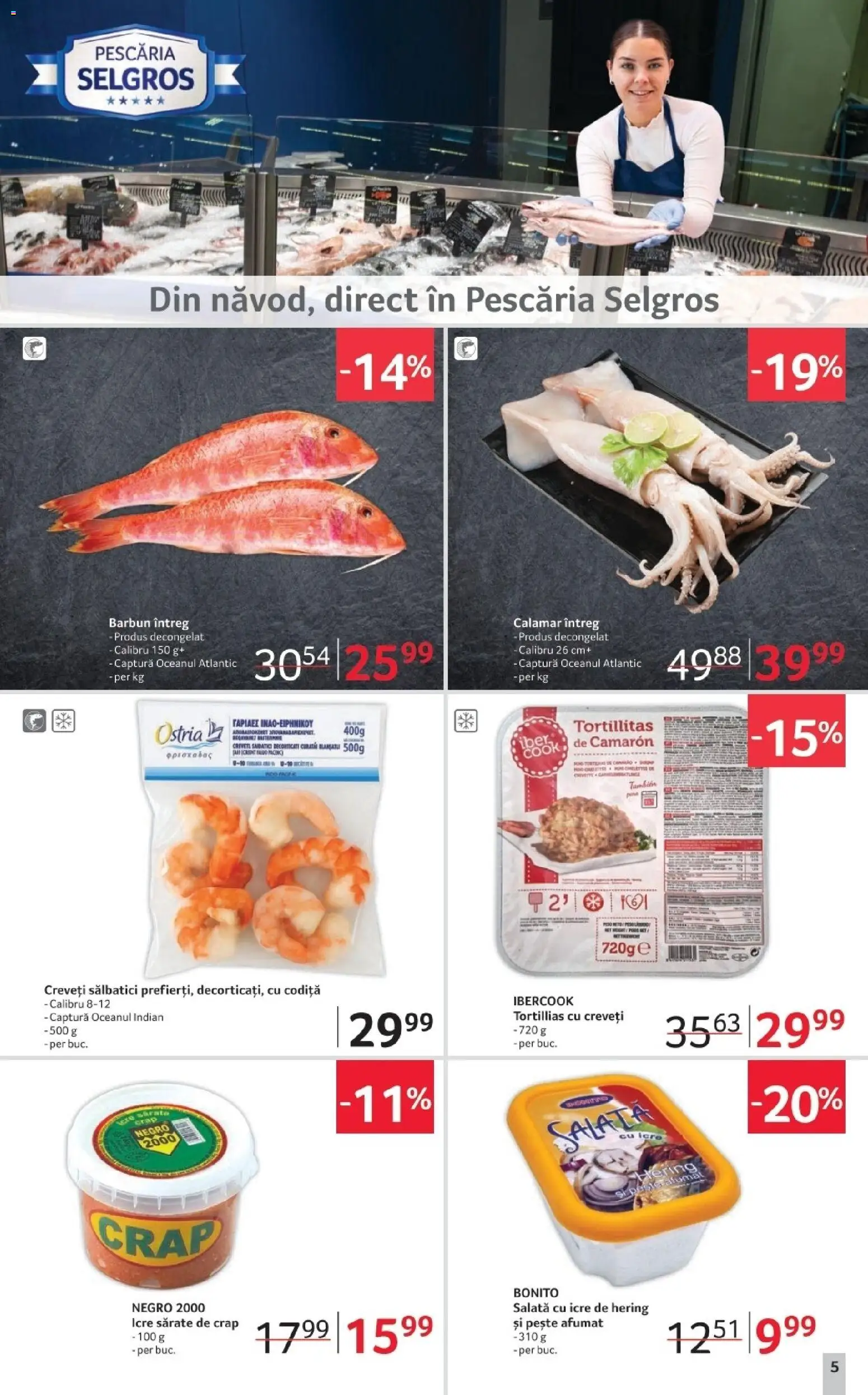 Noul catalog Selgros – valabil de la 14.11.2025 | Pagină: 29 | Produse: Pește, Salată cu icre, Salată