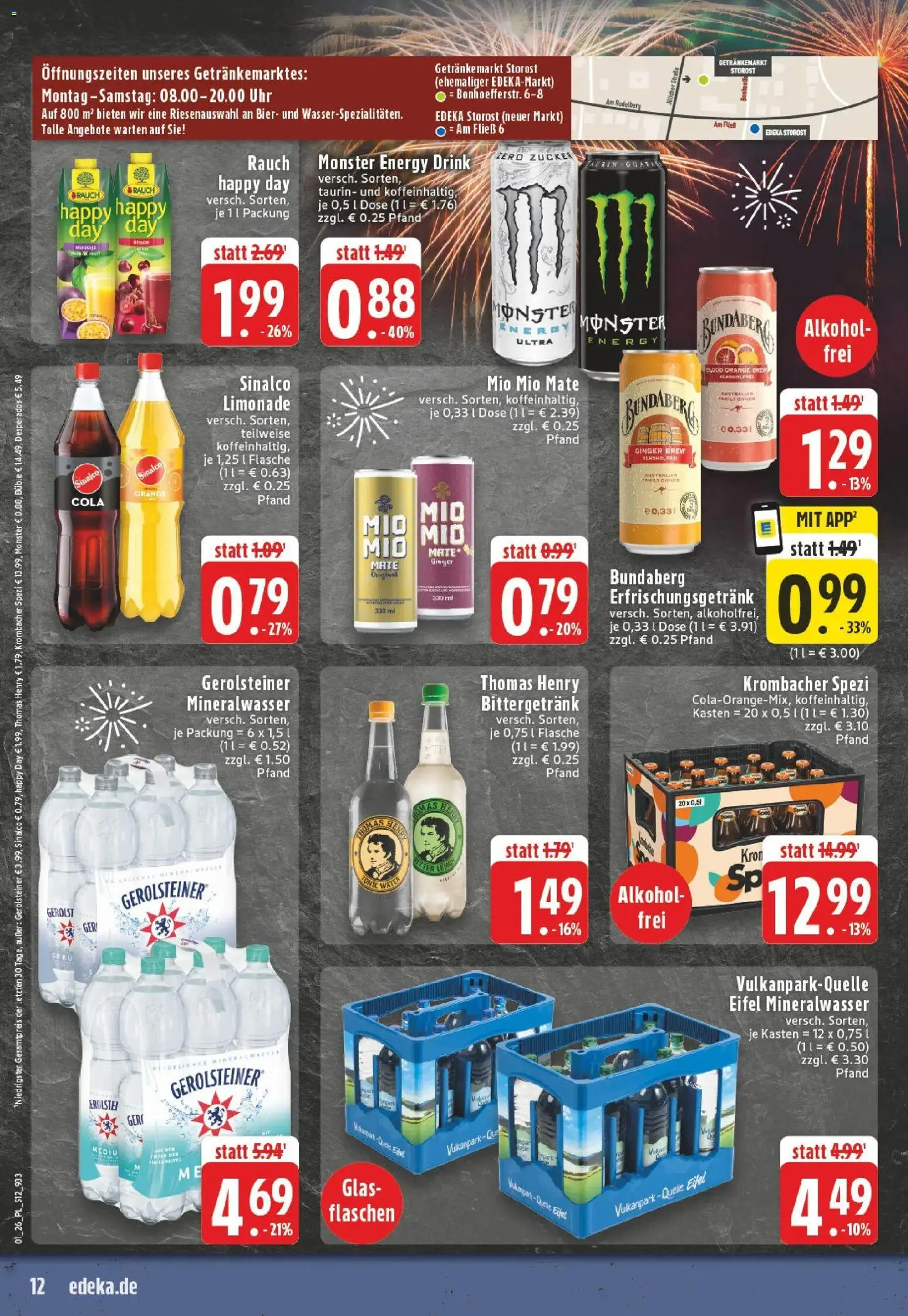 Edeka prospekt Eschweiler-Dürwiß	 – gültig ab 28.12.2025 | Seite: 12 | Produkte: Energy, Limonade, Zucker, Krombacher