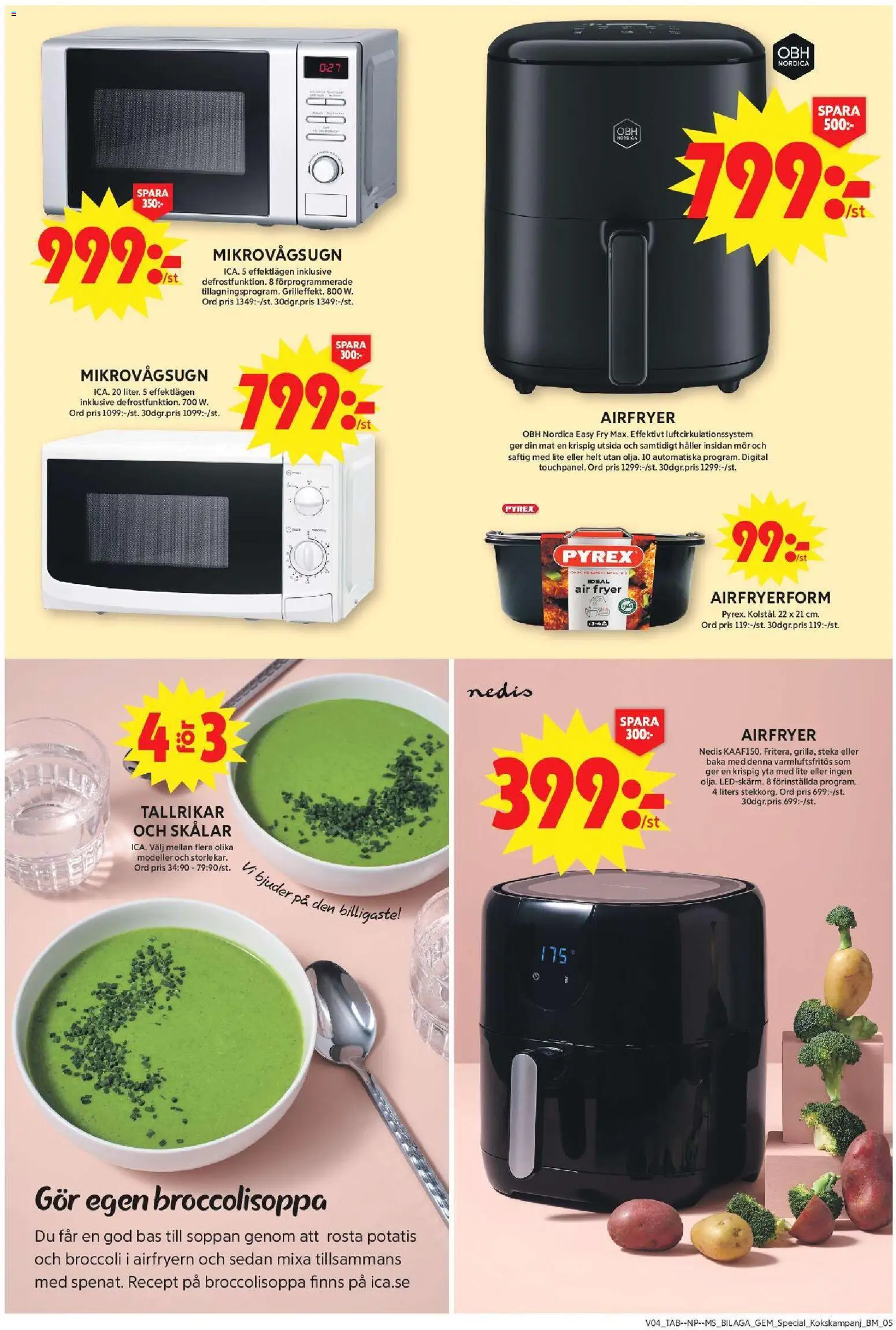 ICA Maxi reklamblad aktuell från 19.01.2026 | Sida: 18 | Produkter: Potatis, Airfryer, Broccoli, Mikrovågsugn