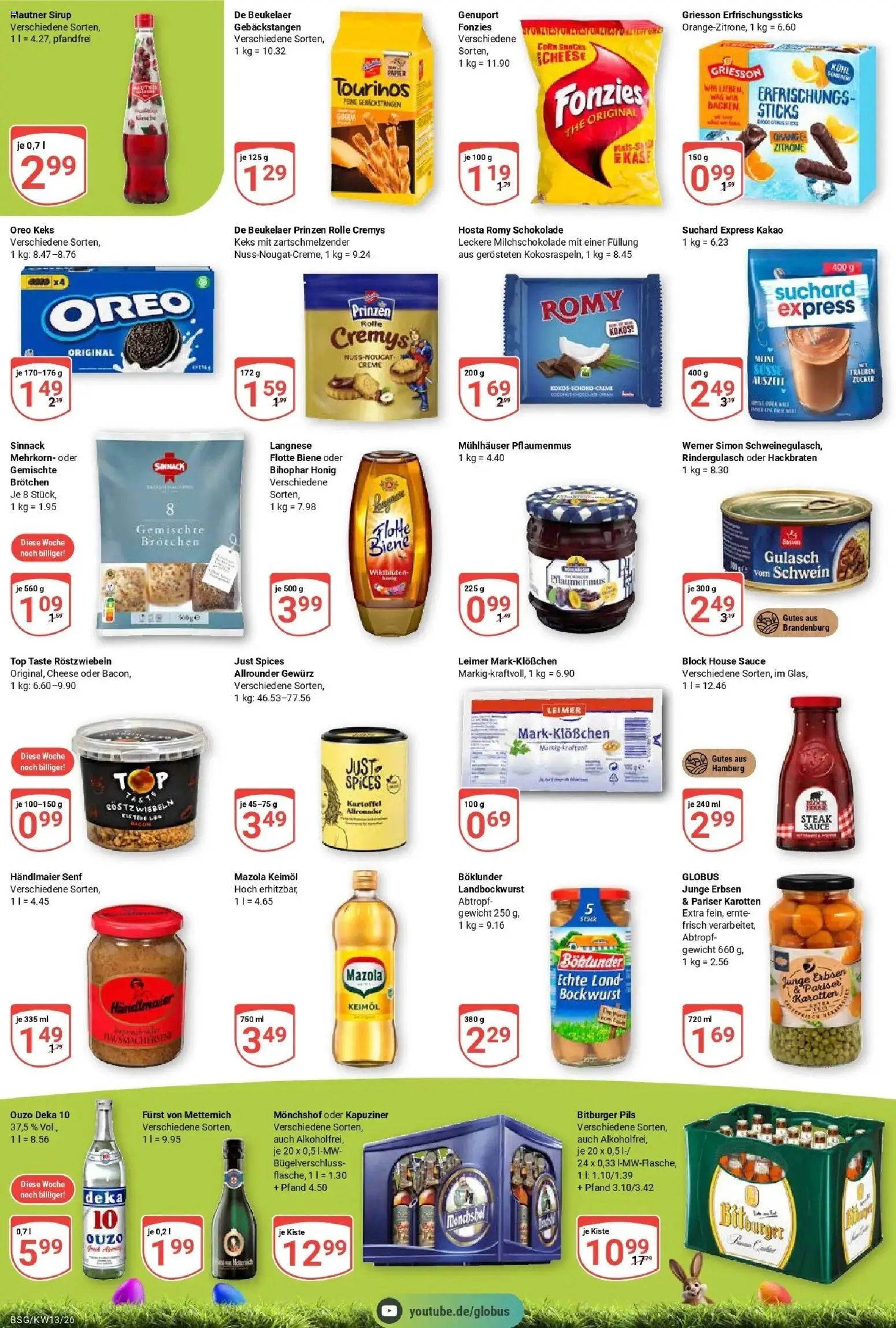 Globus prospekt Braunschweig	 – gültig ab 23.03.2026 | Seite: 5 | Produkte: Monchshof, Rindergulasch, Langnese, Steak