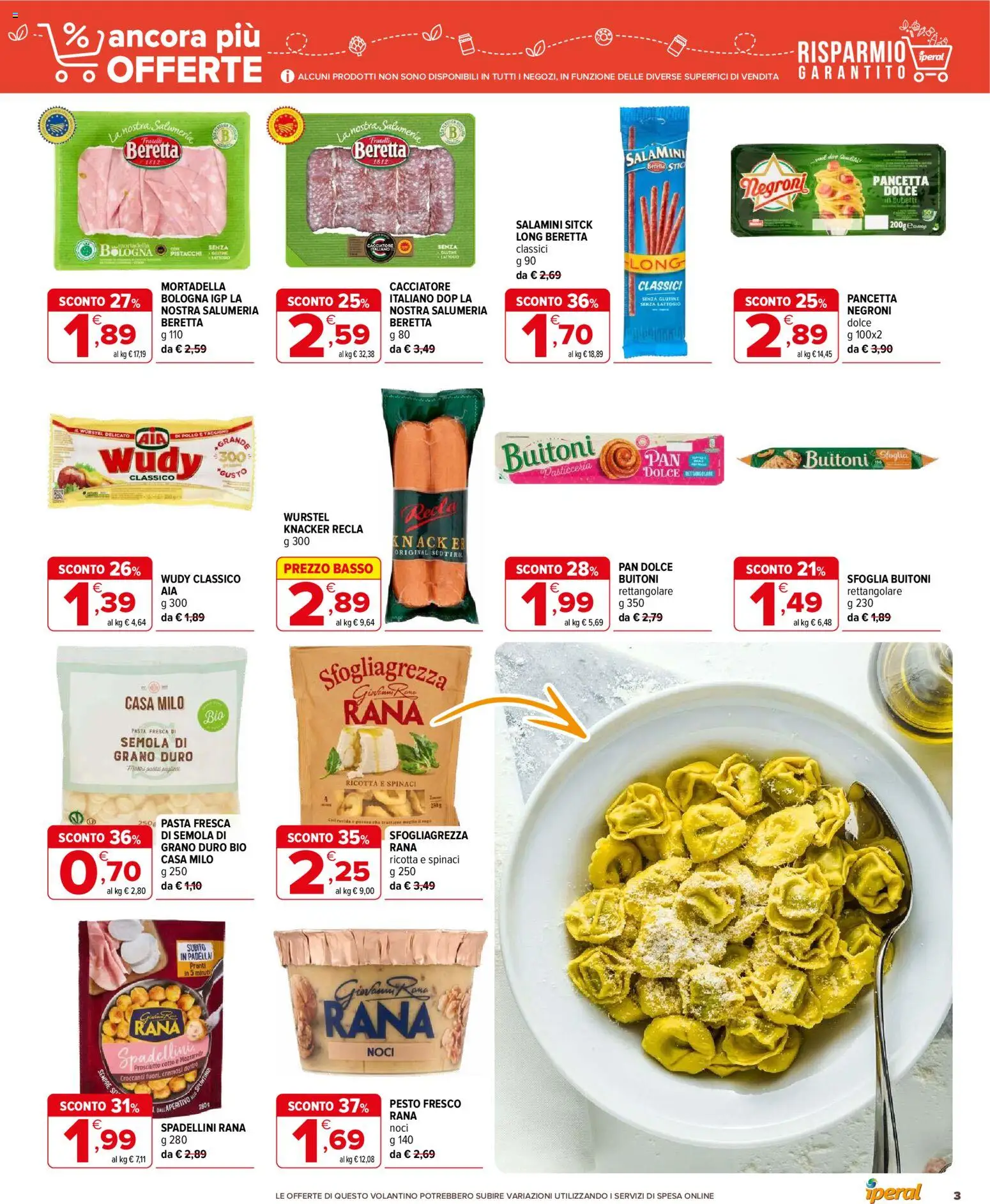 Volantino Iperal del 14.01.2026 | Pagina: 3 | Prodotti: Pollo, Prosciutto, Pesto, Ricotta