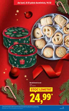 Ofertele Lidl valabile de la 08.12.2025 | Pagină: 5 | Produse: Unt, Biscuiți