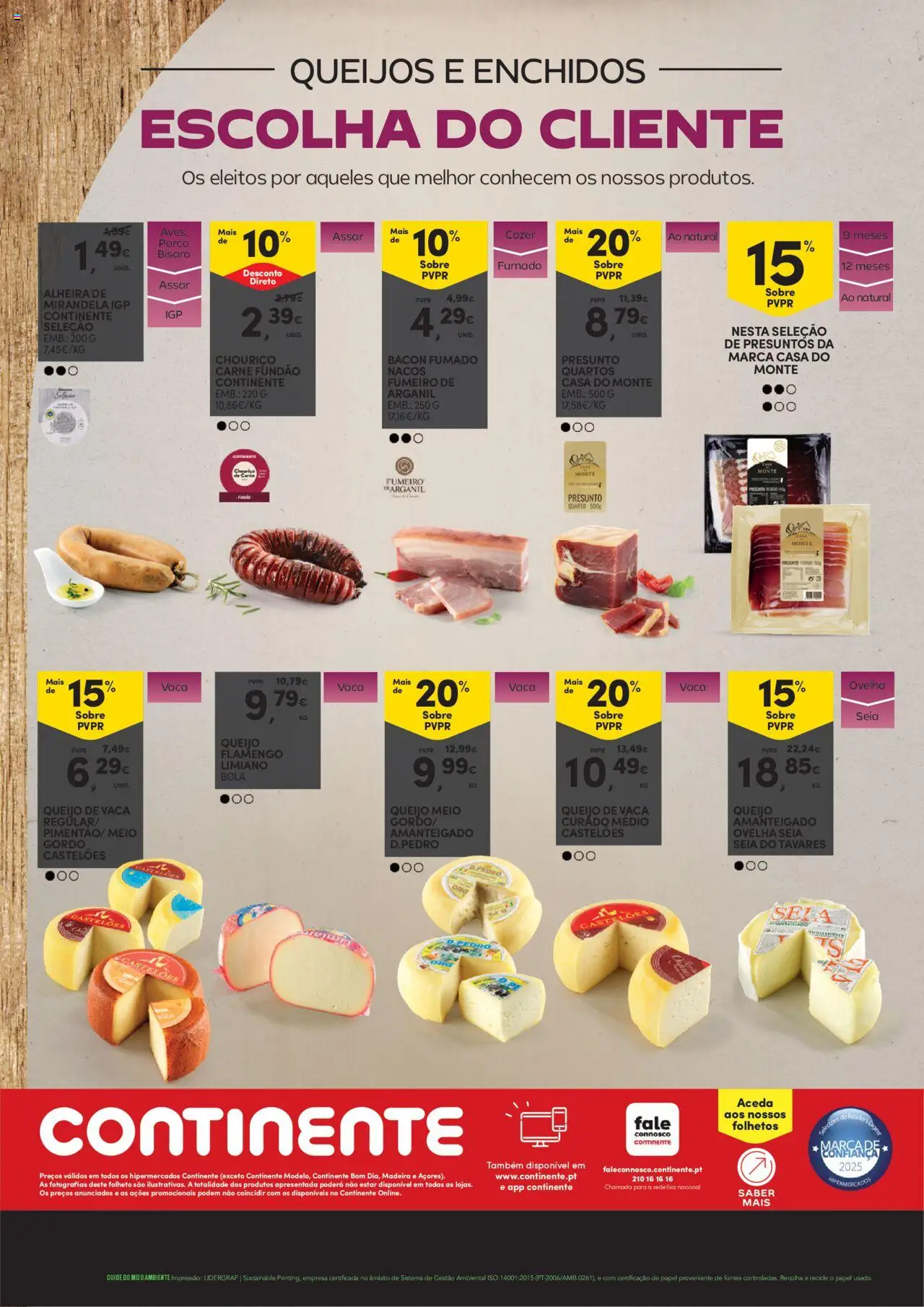 Continente - Vinhos, Enchidos e Queijos: A vida passa a comer com uma boa petiscada │ válido de 23.09.2025 | Página: 52 | Produtos: Queijo, Presunto, Chouriço, Carne