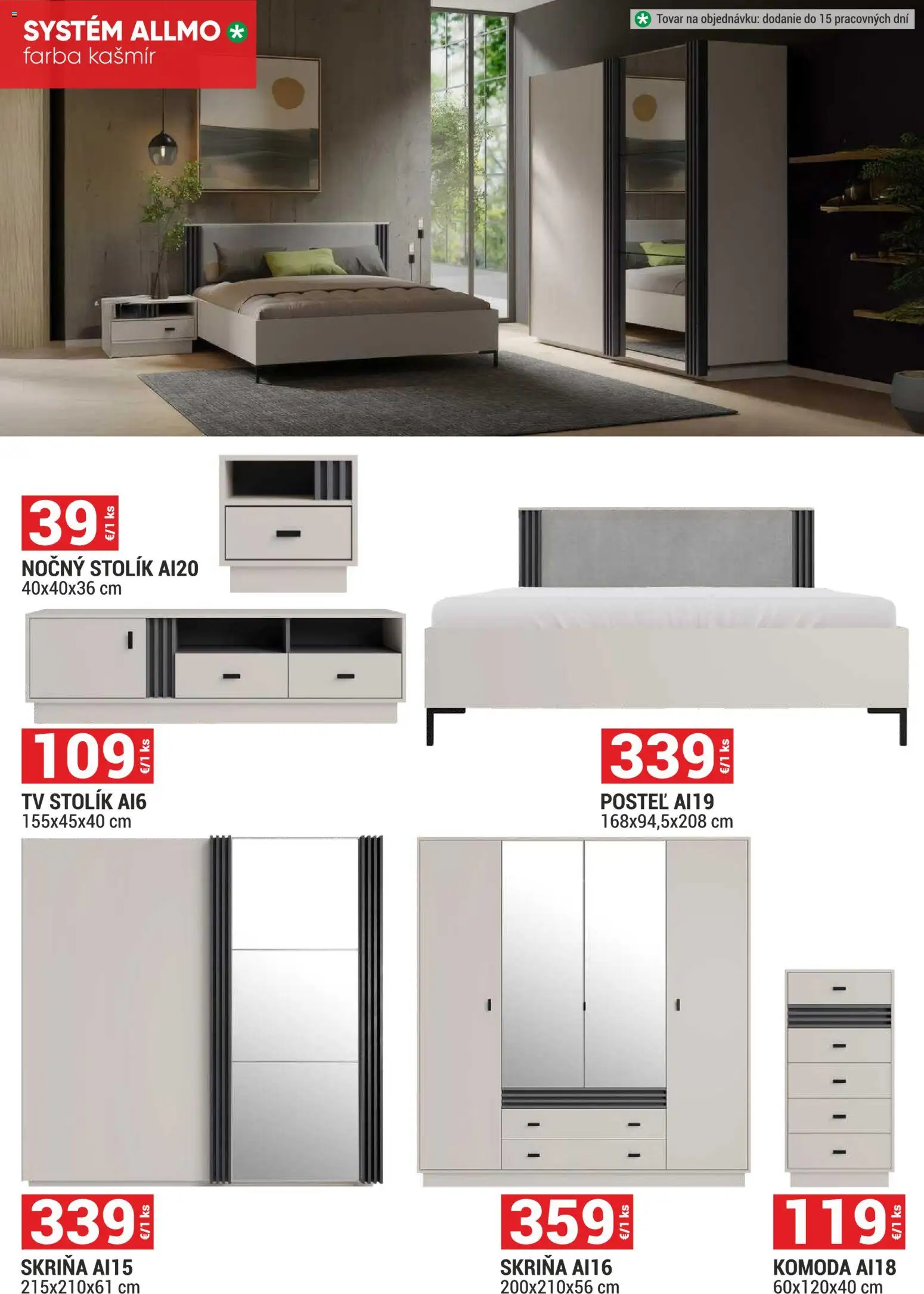 Nové Merkury Market akcie – leták je platný od 02.01.2026 | Strana: 18 | Produkty: Tv, Posteľ, Tv stolik, Skriňa