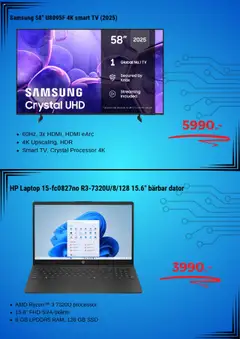 Elgiganten reklamblad aktuell från 01.09.2025 | Sida: 2 | Produkter: Smart tv, Dator, Tv