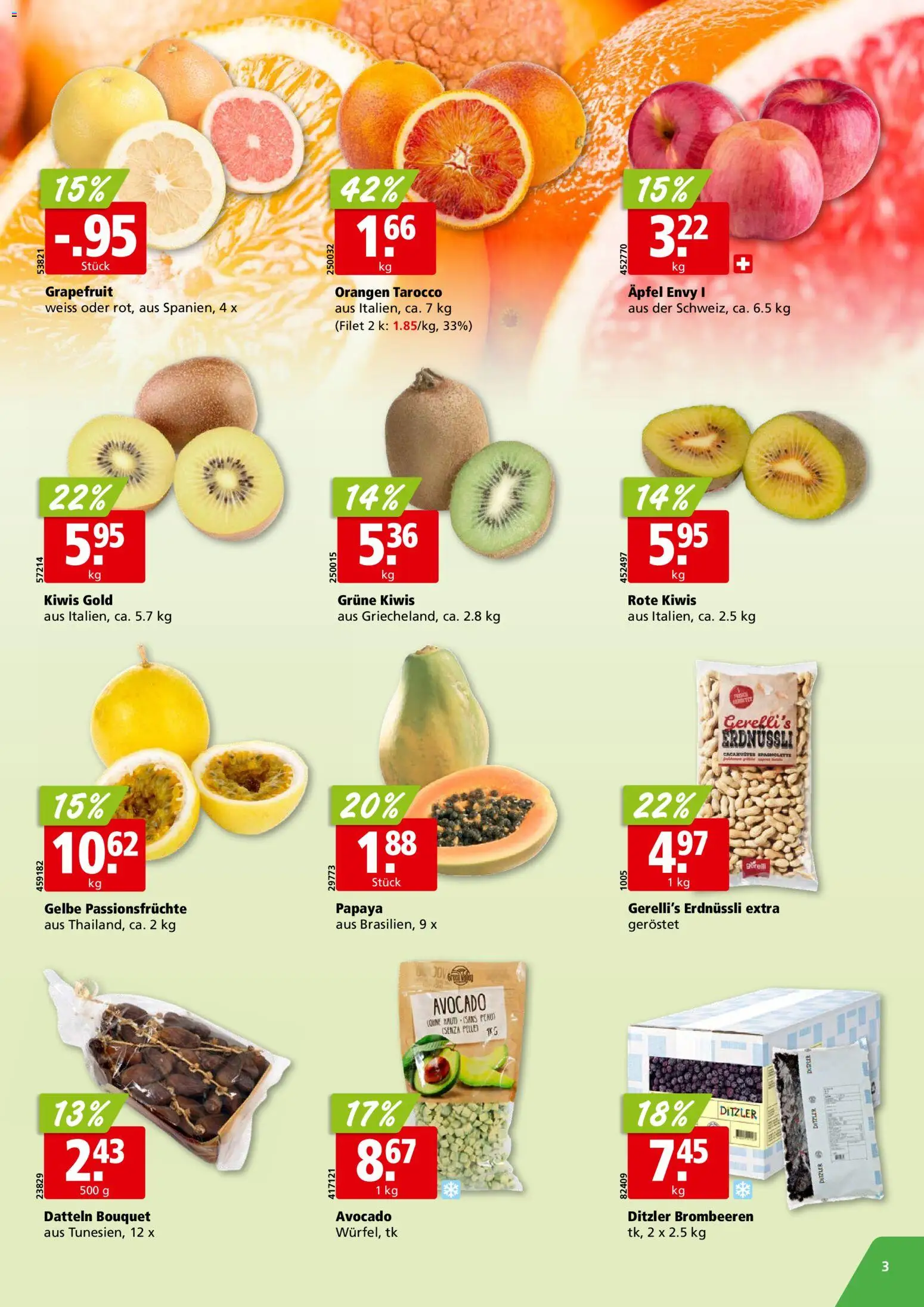 Aligro Aktionen – gültig ab 12.01.2026 | Seite: 3 | Produkte: Äpfel, Avocado, Orangen, Grapefruit