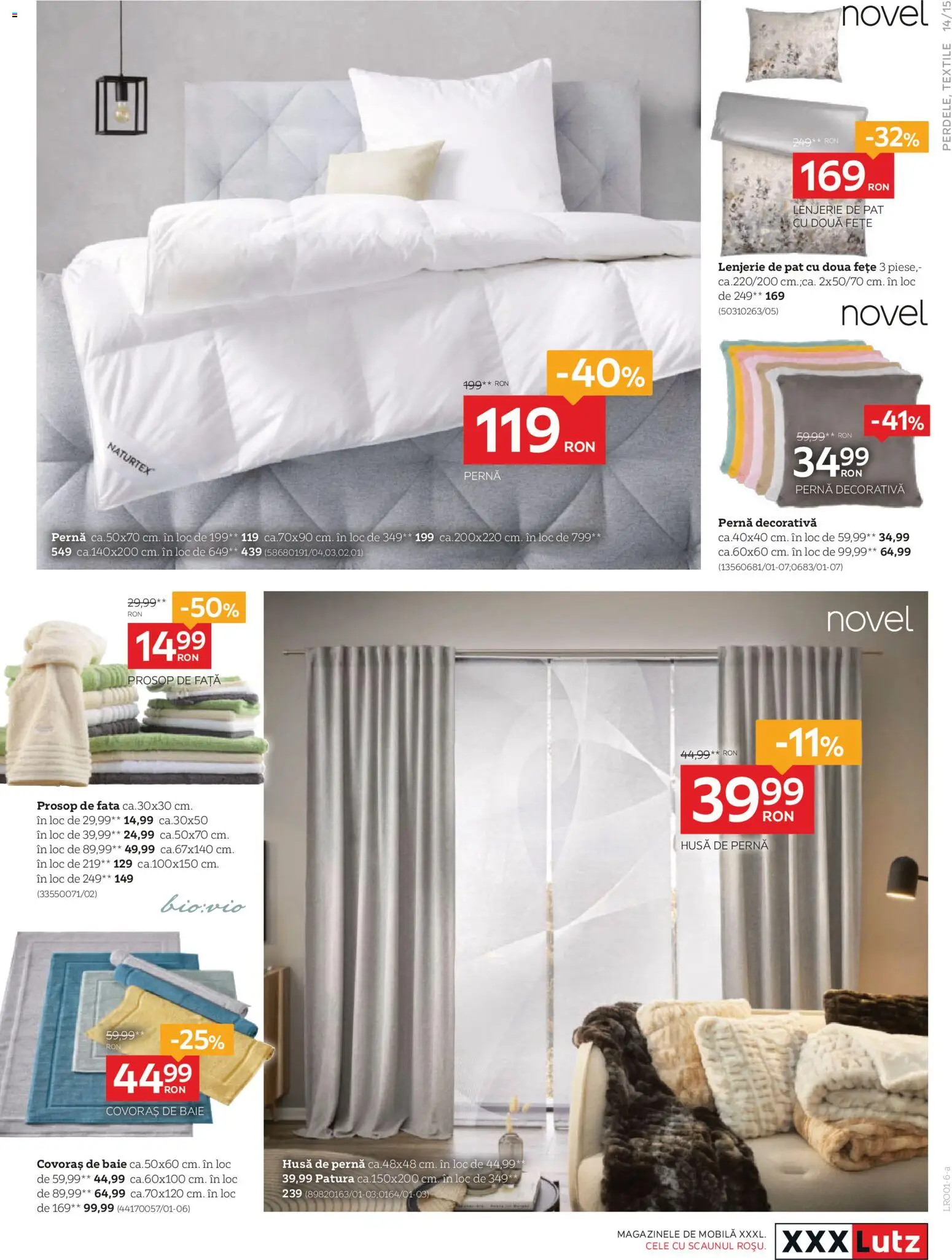 Noul catalog XXXLutz – valabil de la 05.01.2026 | Pagină: 15 | Produse: Pat, Lenjerie de pat, Pernă, Pătură