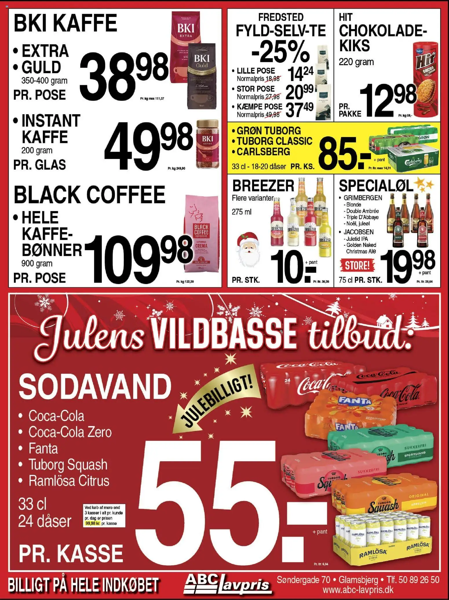 Abc Lavpris tilbudsavis – gyldig fra 03.12.2025 | Side: 3 | Produkter: Kaffe, Chokolade, Squash, Bønner