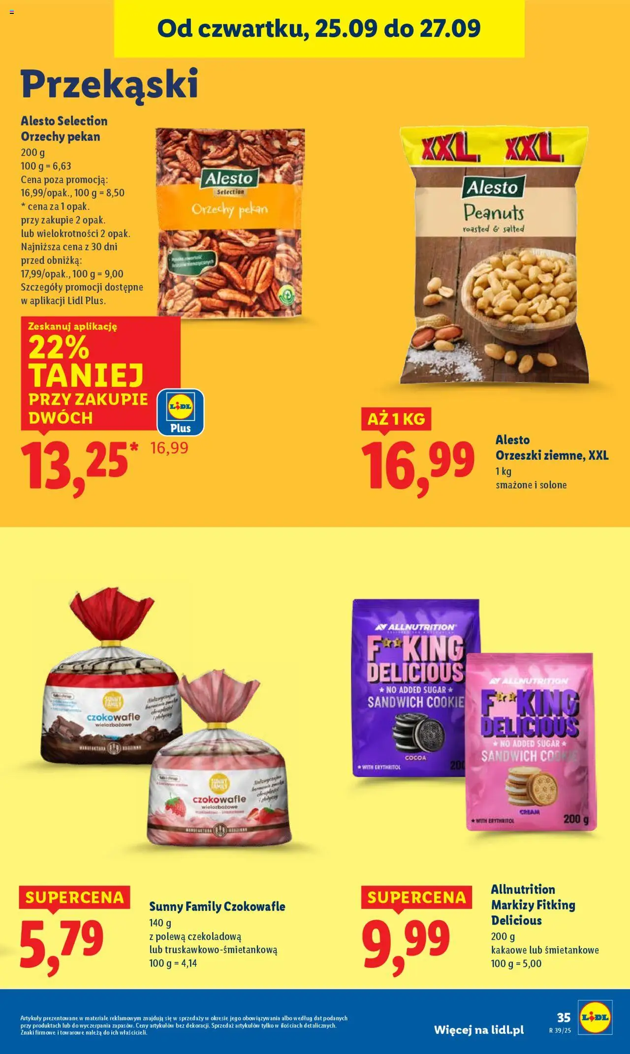Lidl Gazetka od 25.09.2025 | Strona: 39 | Produkty: Czekoladowa, Polewa czekoladowa, Sandwich, Orzechy
